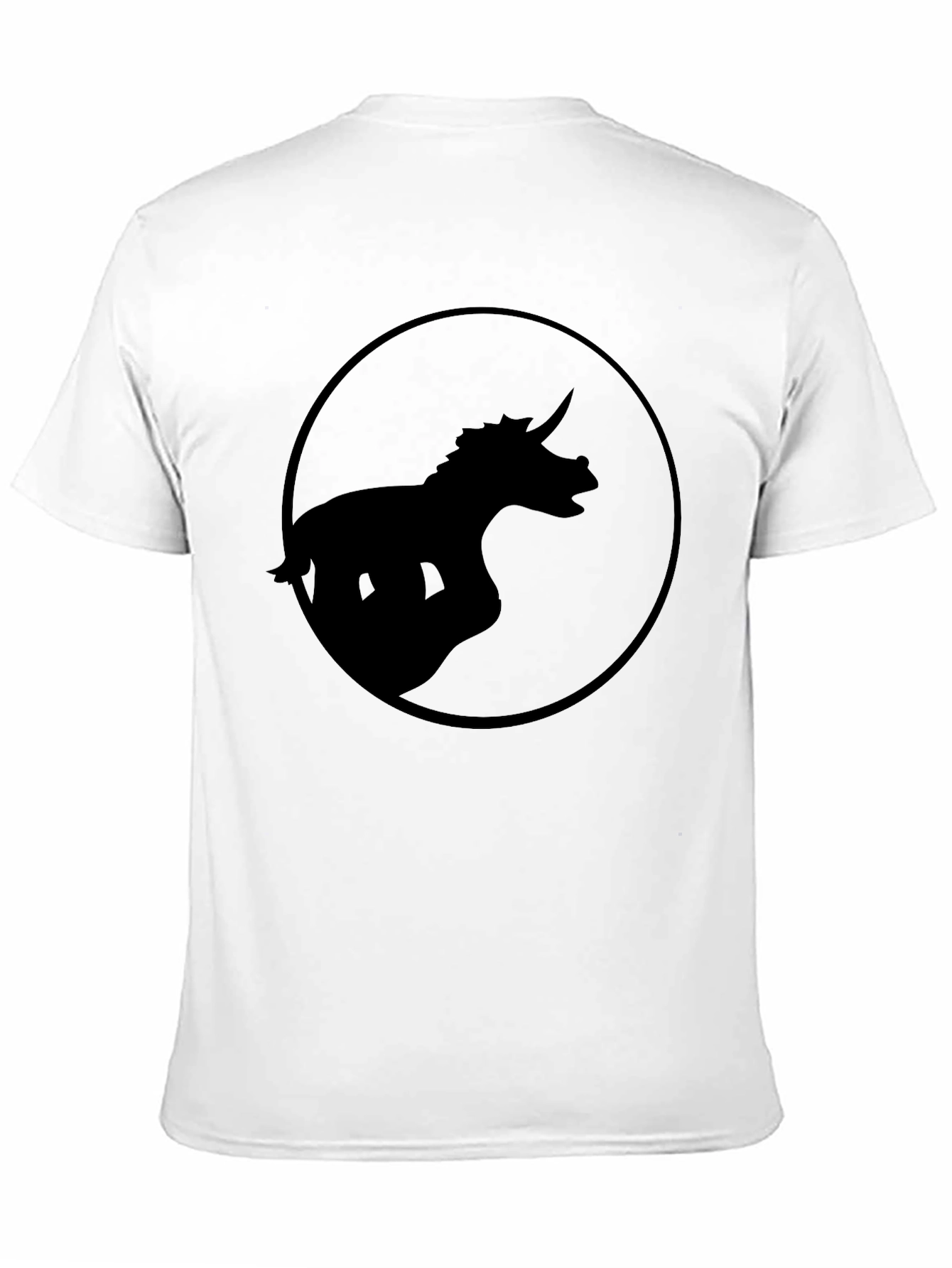 Dinosaur Silhouette Graphic T-Shirt - Black