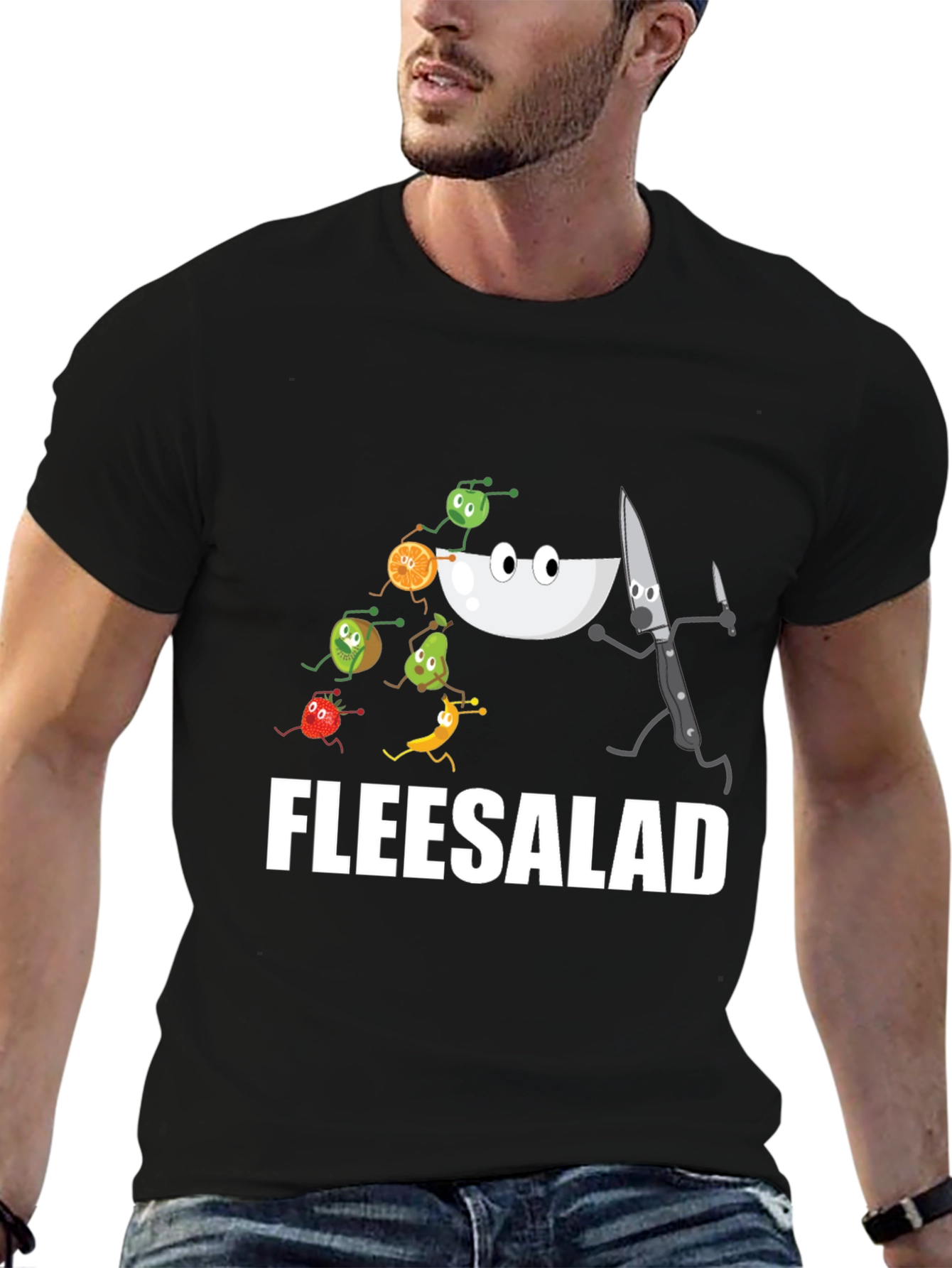 Fleesalad Cartoon Graphic T-Shirt