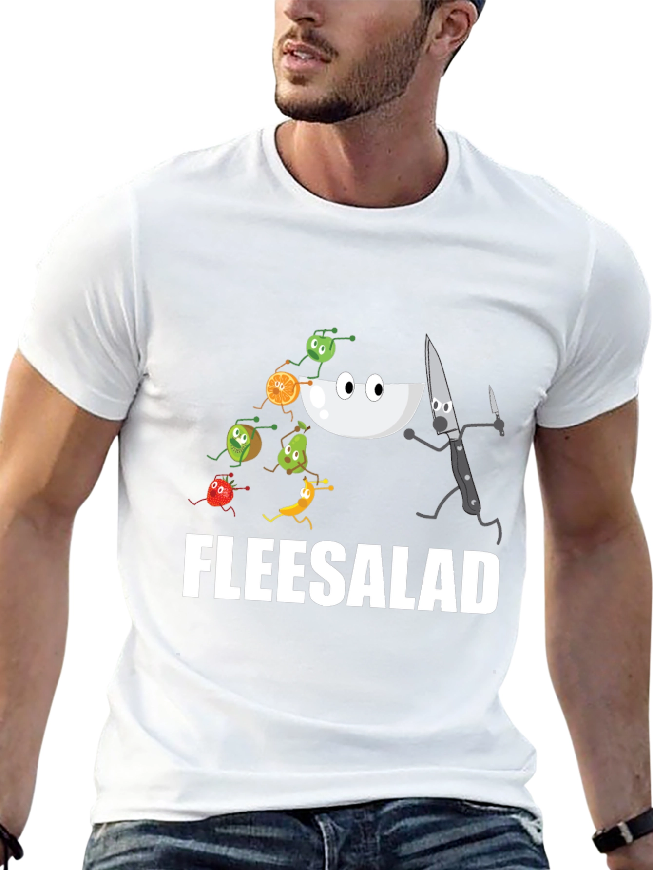 Fleesalad Cartoon Graphic T-Shirt