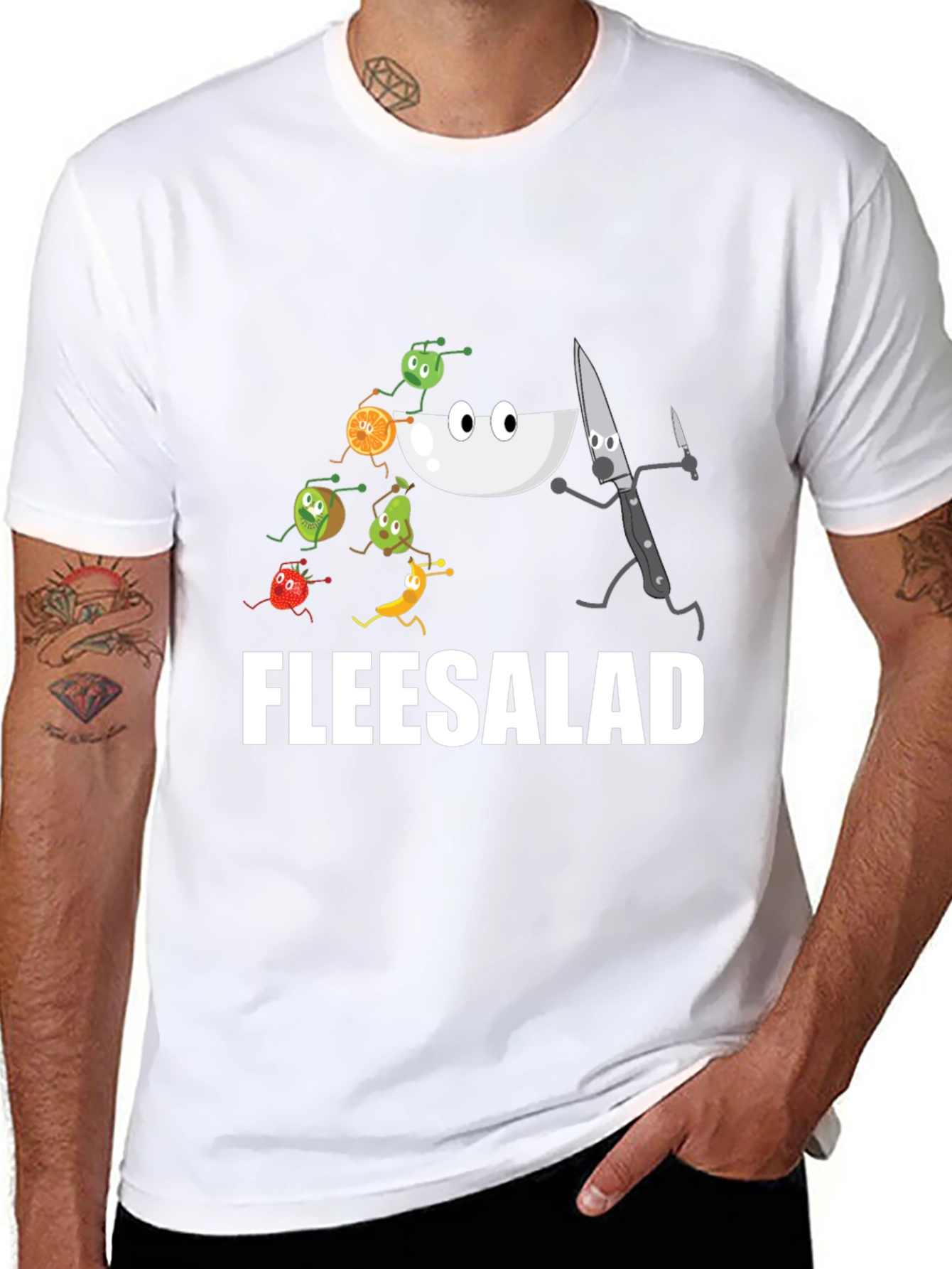 Fleesalad Cartoon Graphic T-Shirt