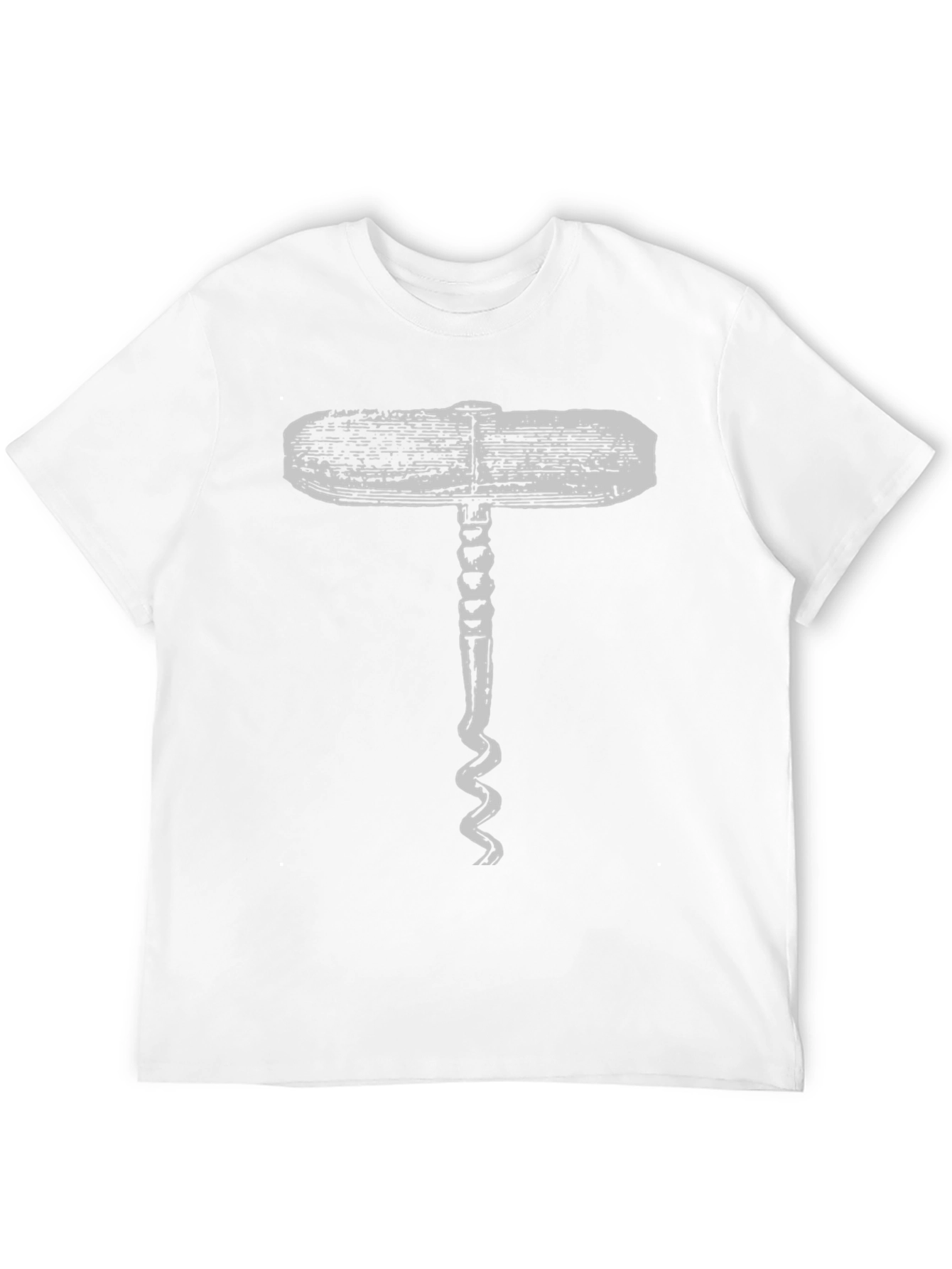 Novelty Corkscrew Graphic Black T-Shirt