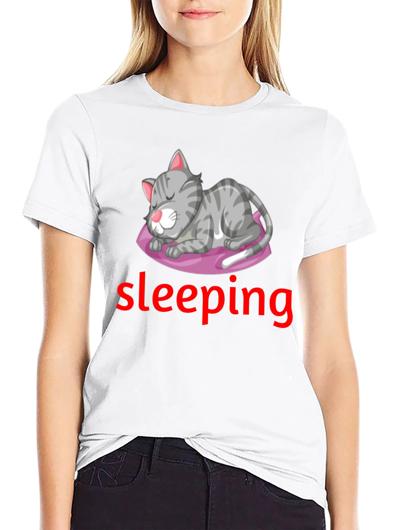 Mens Cat Nap Graphic T-Shirt