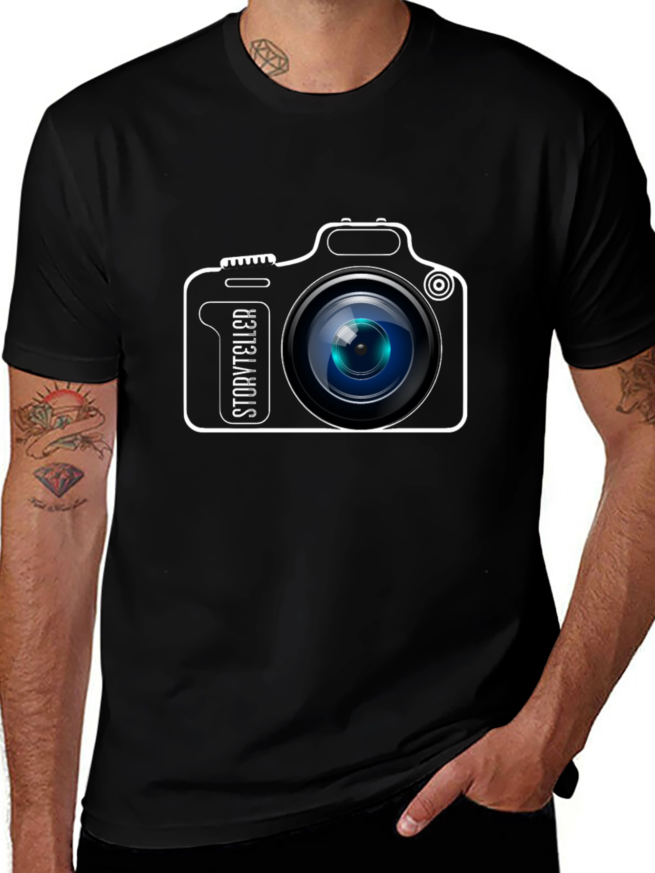 Storyteller Camera Graphic T-Shirt - Black