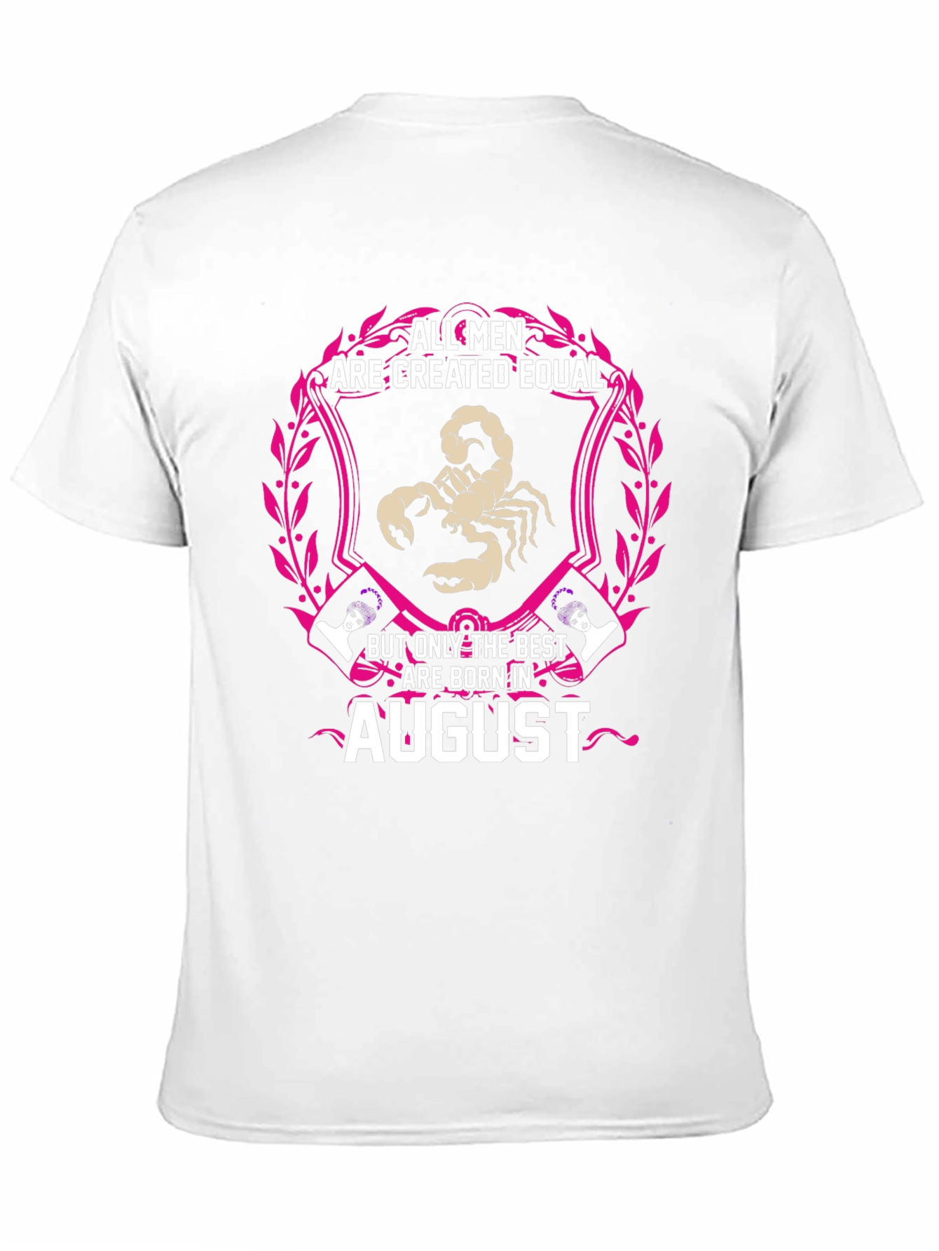 August Birthday Scorpion Mens Graphic Tee