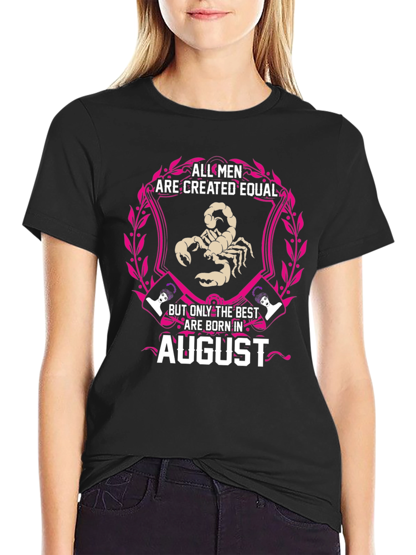 August Birthday Scorpion Mens Graphic Tee