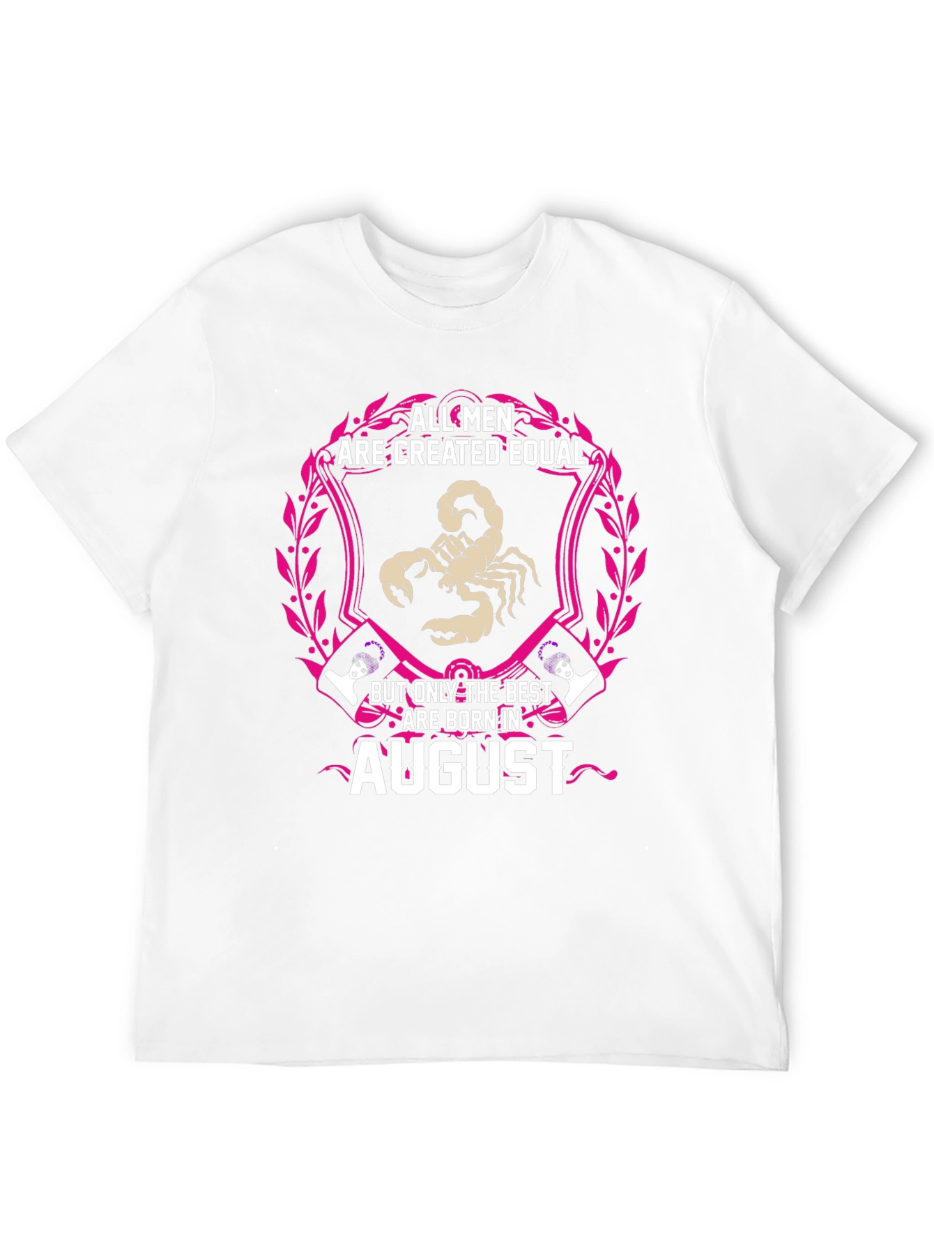 August Birthday Scorpion Mens Graphic Tee