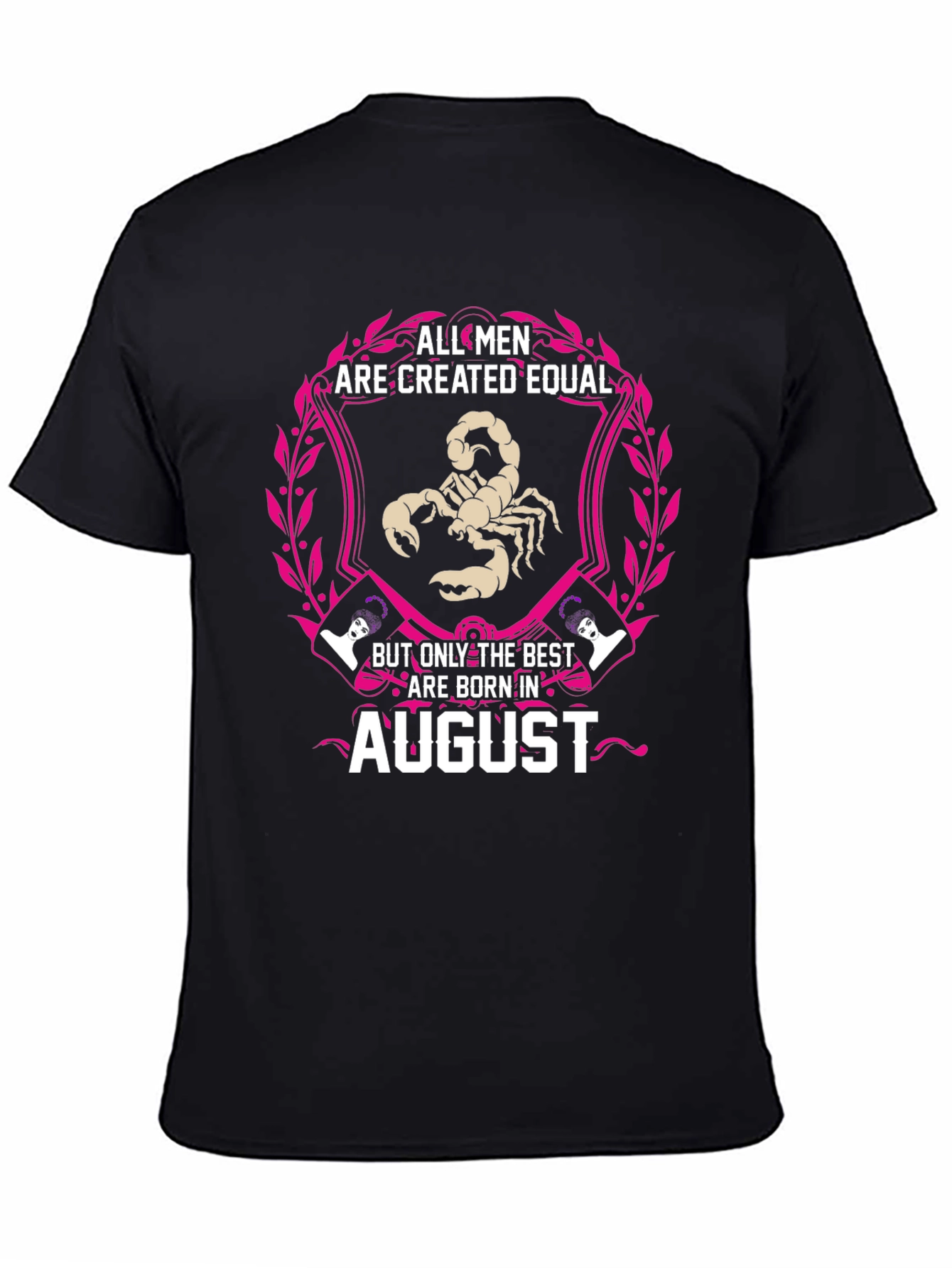 August Birthday Scorpion Mens Graphic Tee