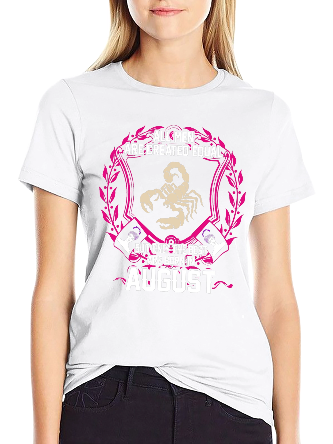 August Birthday Scorpion Mens Graphic Tee