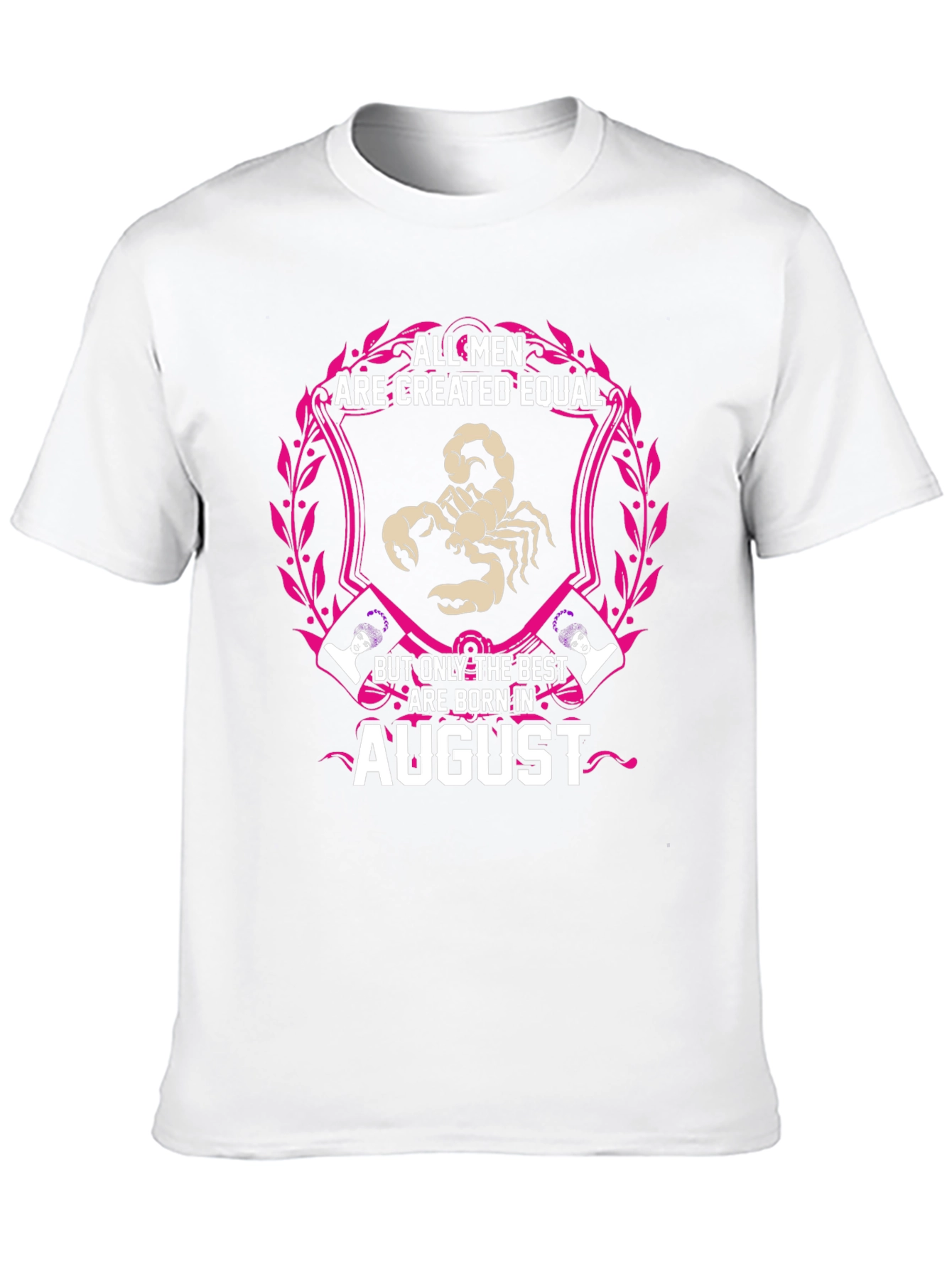 August Birthday Scorpion Mens Graphic Tee