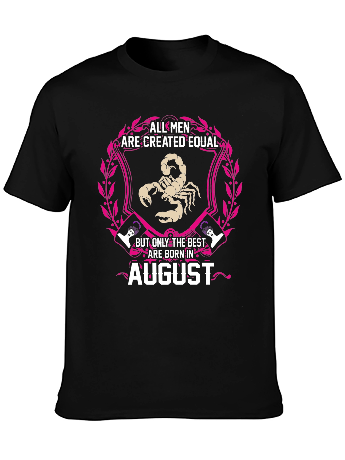 August Birthday Scorpion Mens Graphic Tee