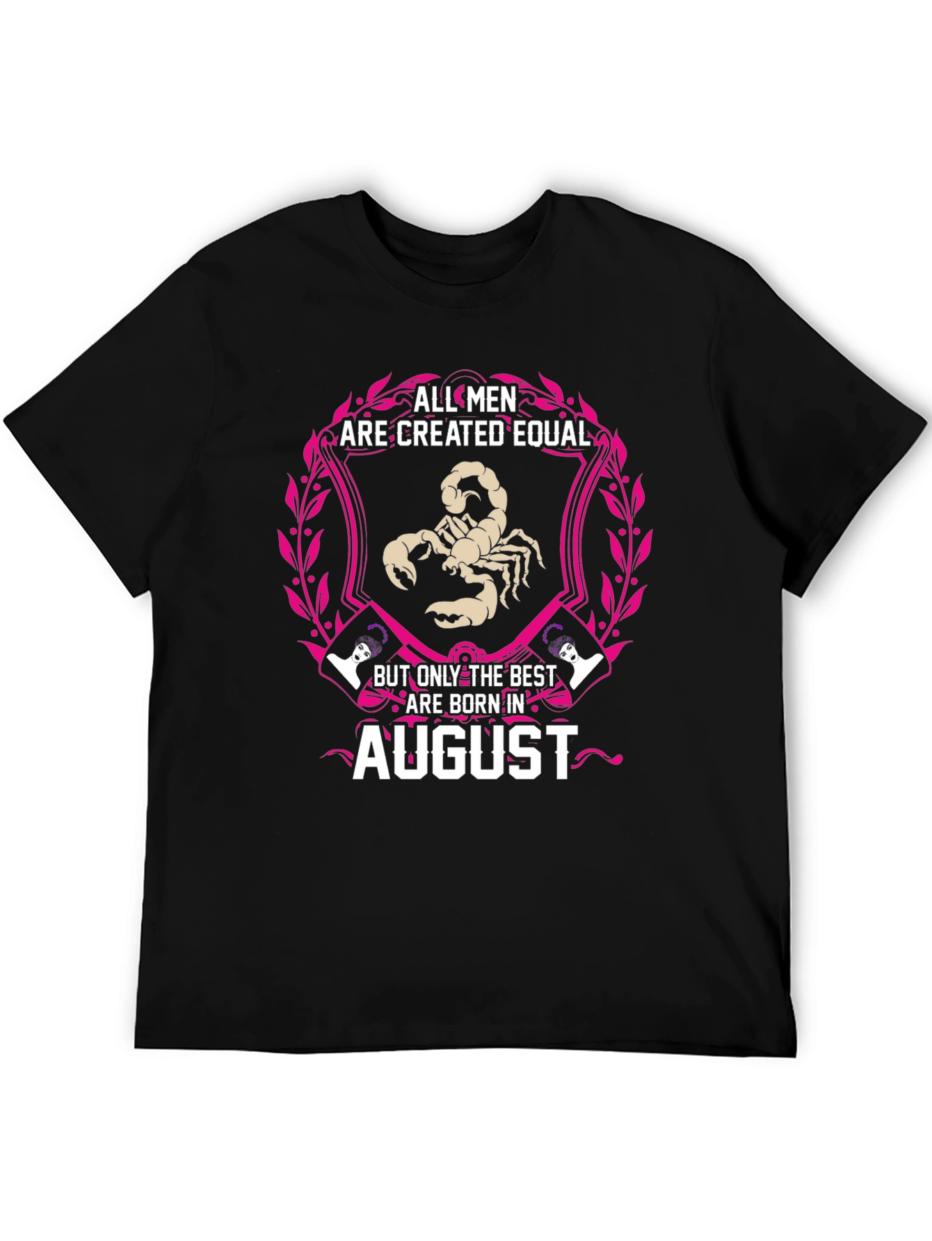 August Birthday Scorpion Mens Graphic Tee