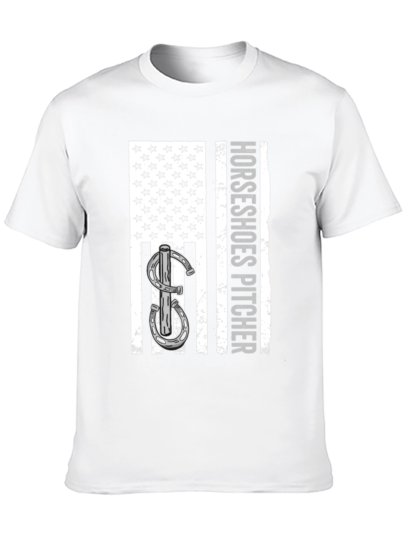 Horseshoes Pitcher American Flag T-Shirt