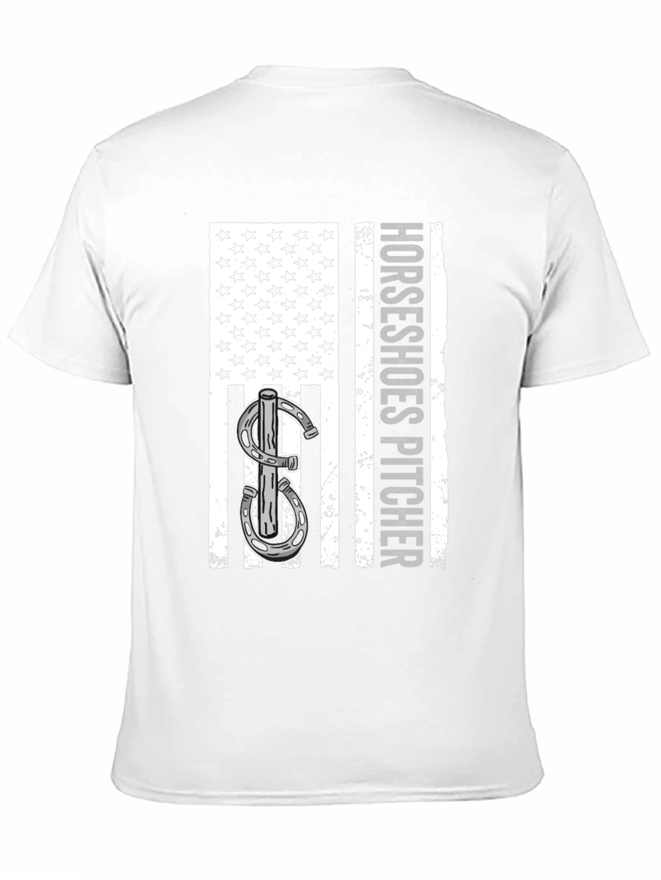 Horseshoes Pitcher American Flag T-Shirt