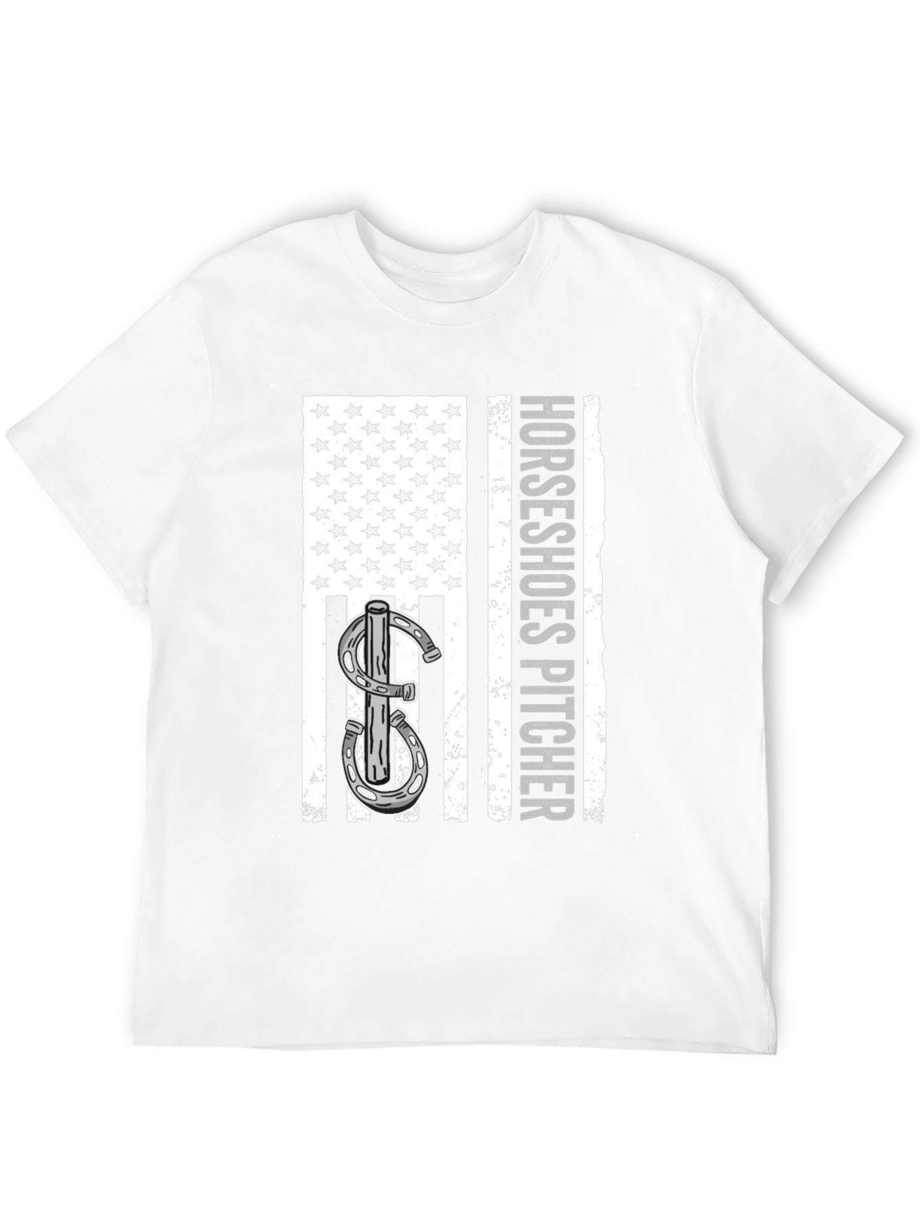 Horseshoes Pitcher American Flag T-Shirt