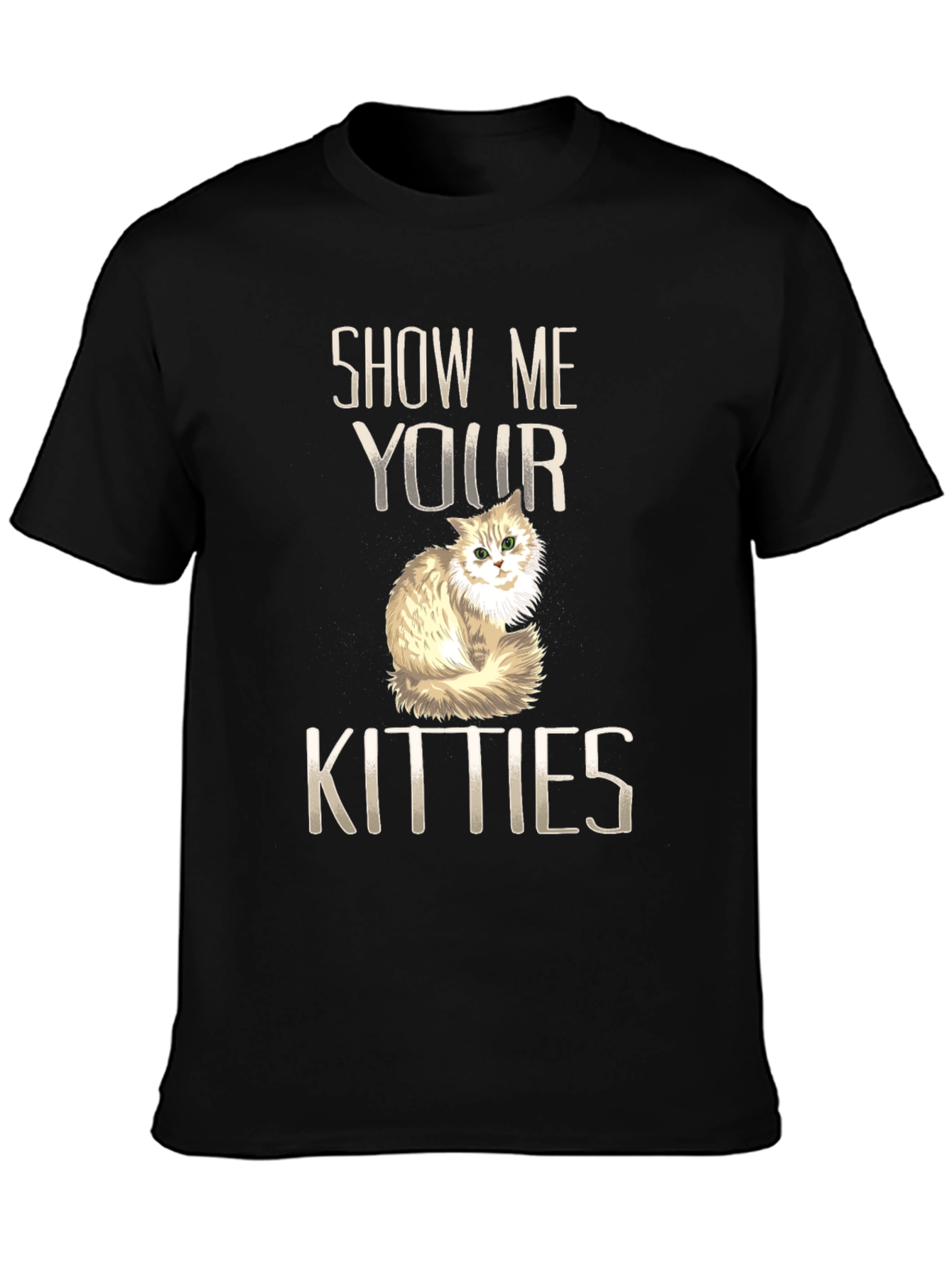 Show Me Your Kitties Black Graphic Tee
