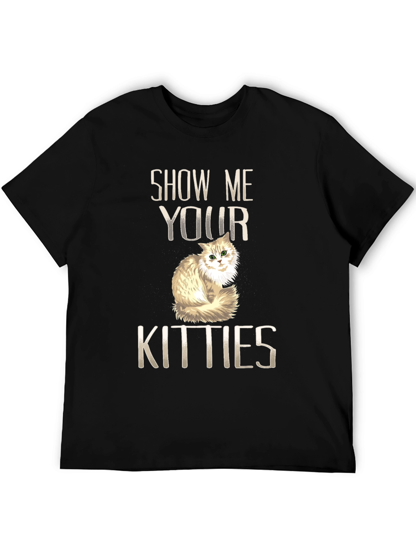 Show Me Your Kitties Black Graphic Tee