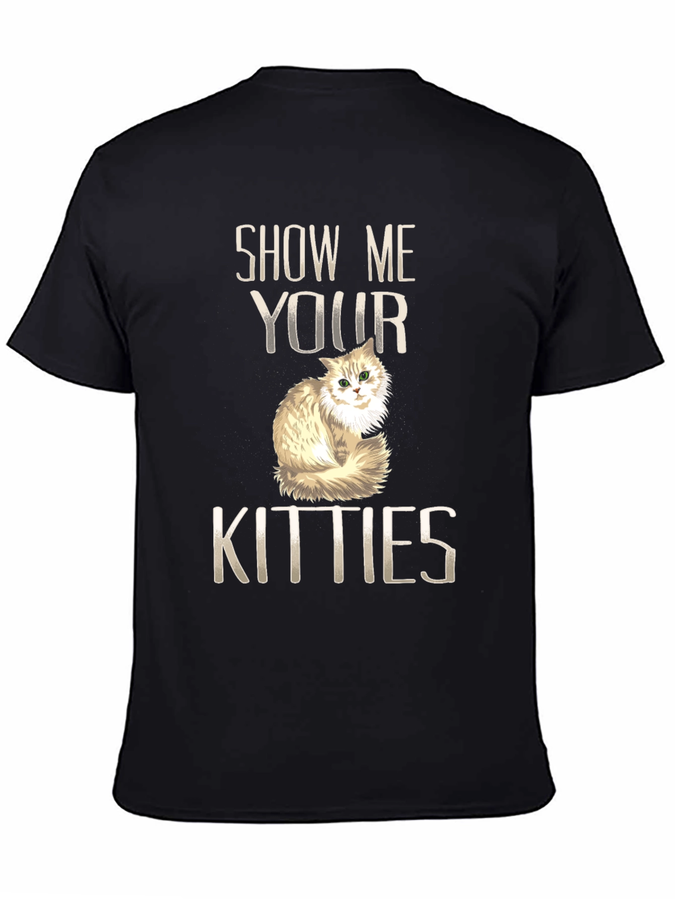 Show Me Your Kitties Black Graphic Tee