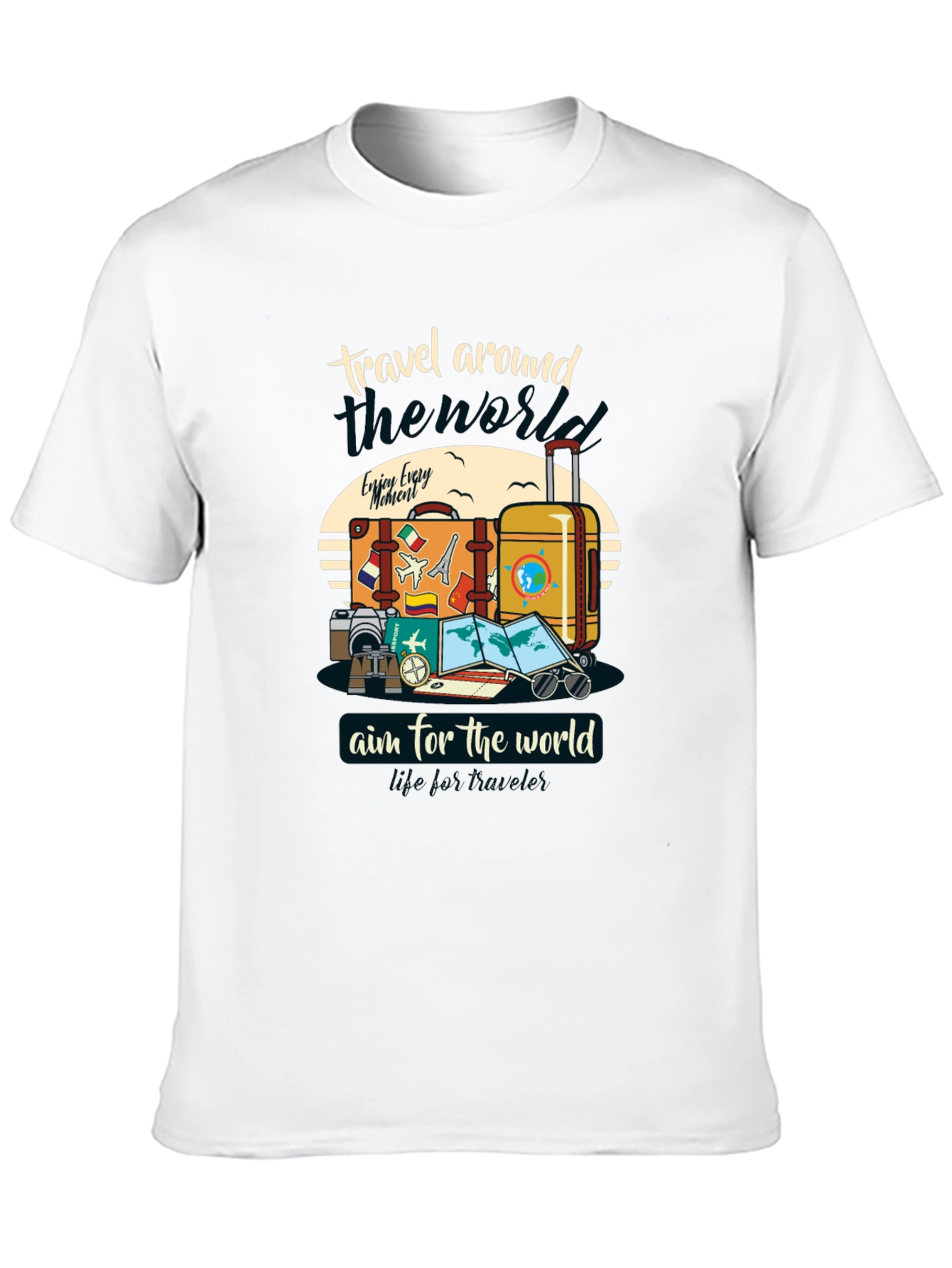 Travel Around the World Graphic T-Shirt