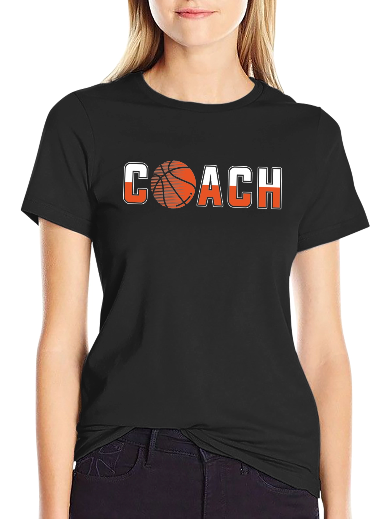 Basketball Coach Graphic Tee - Black