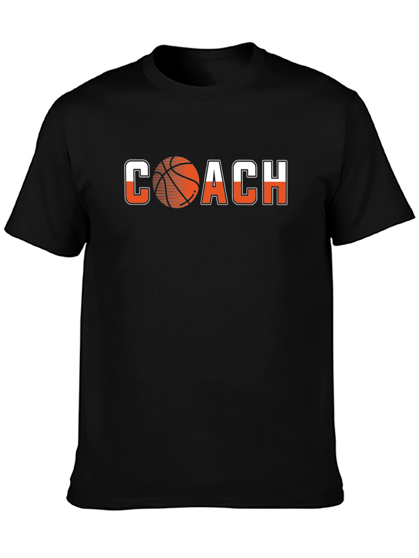 Basketball Coach Graphic Tee - Black