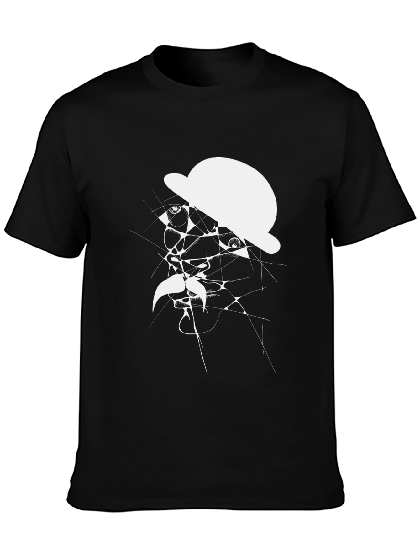 Abstract Man in Hat Graphic T-Shirt