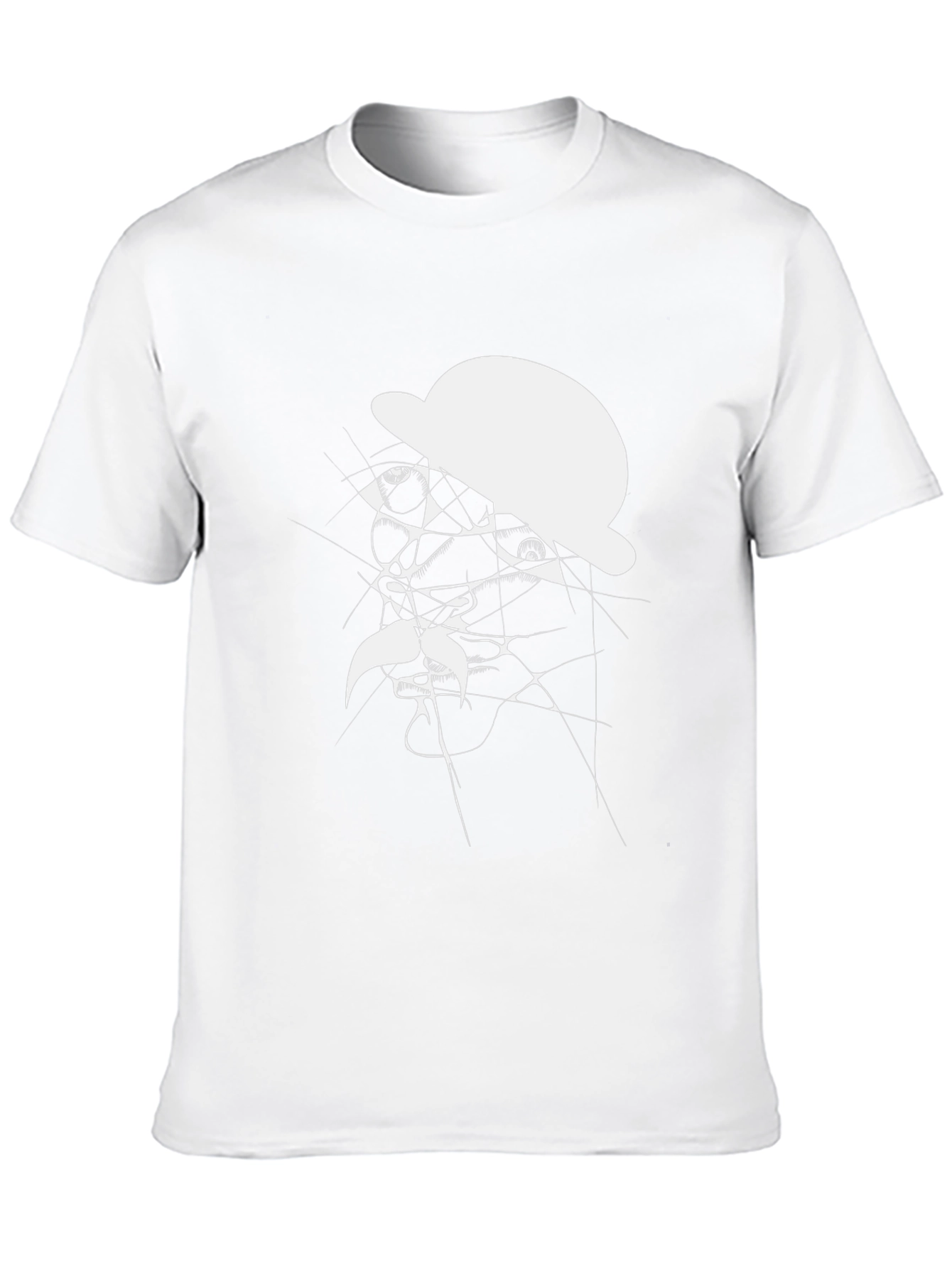 Abstract Man in Hat Graphic T-Shirt