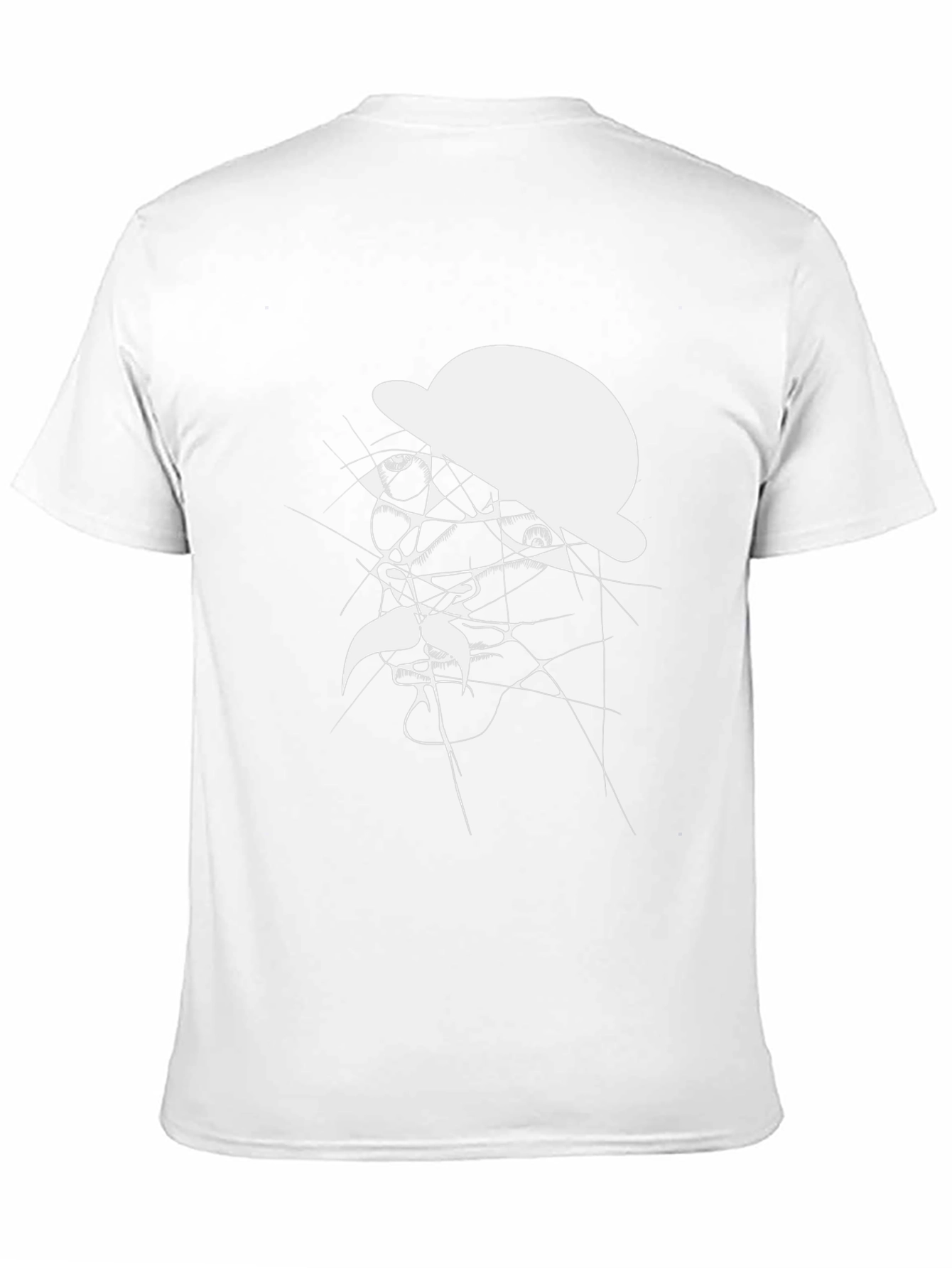 Abstract Man in Hat Graphic T-Shirt