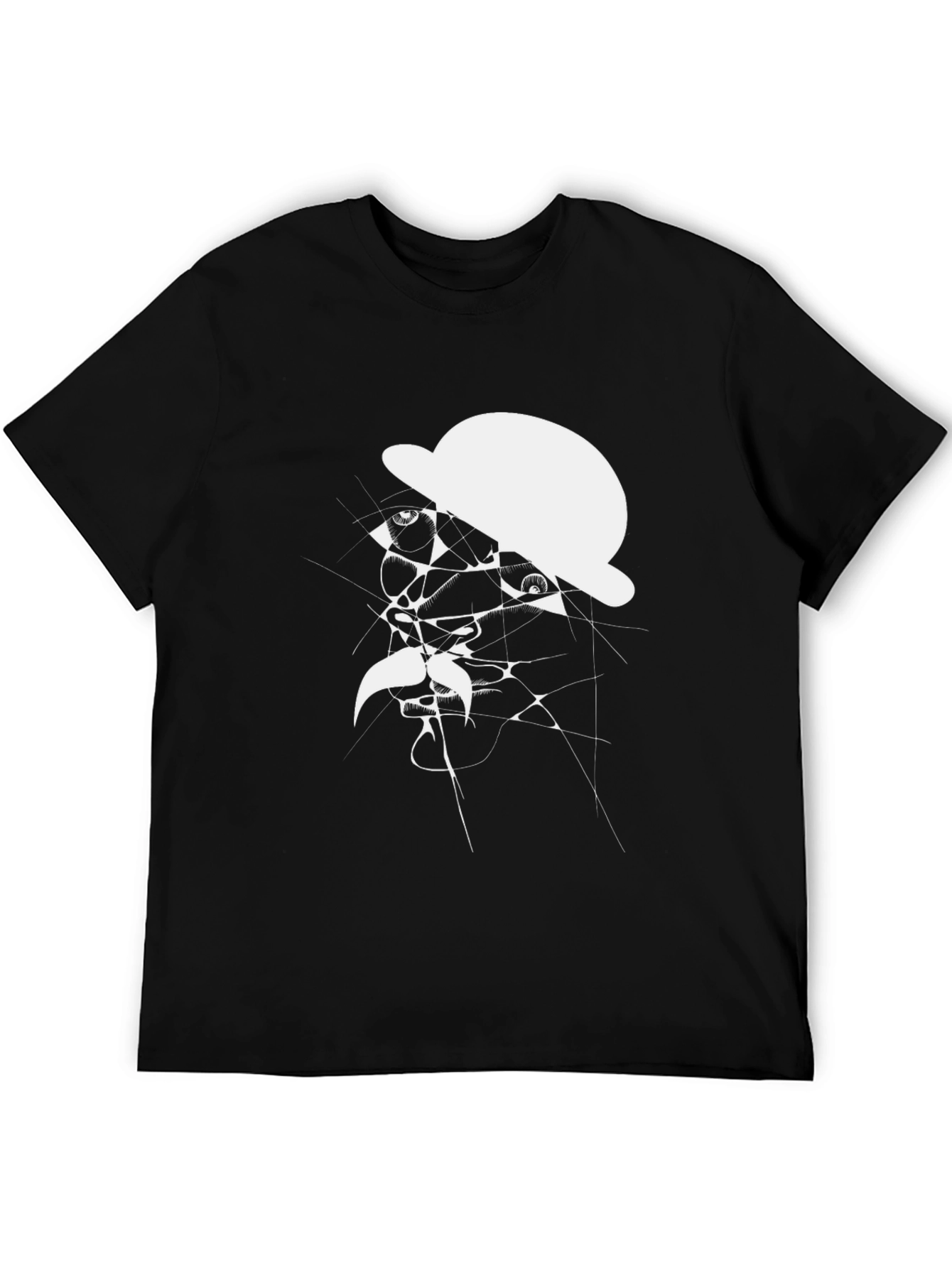 Abstract Man in Hat Graphic T-Shirt