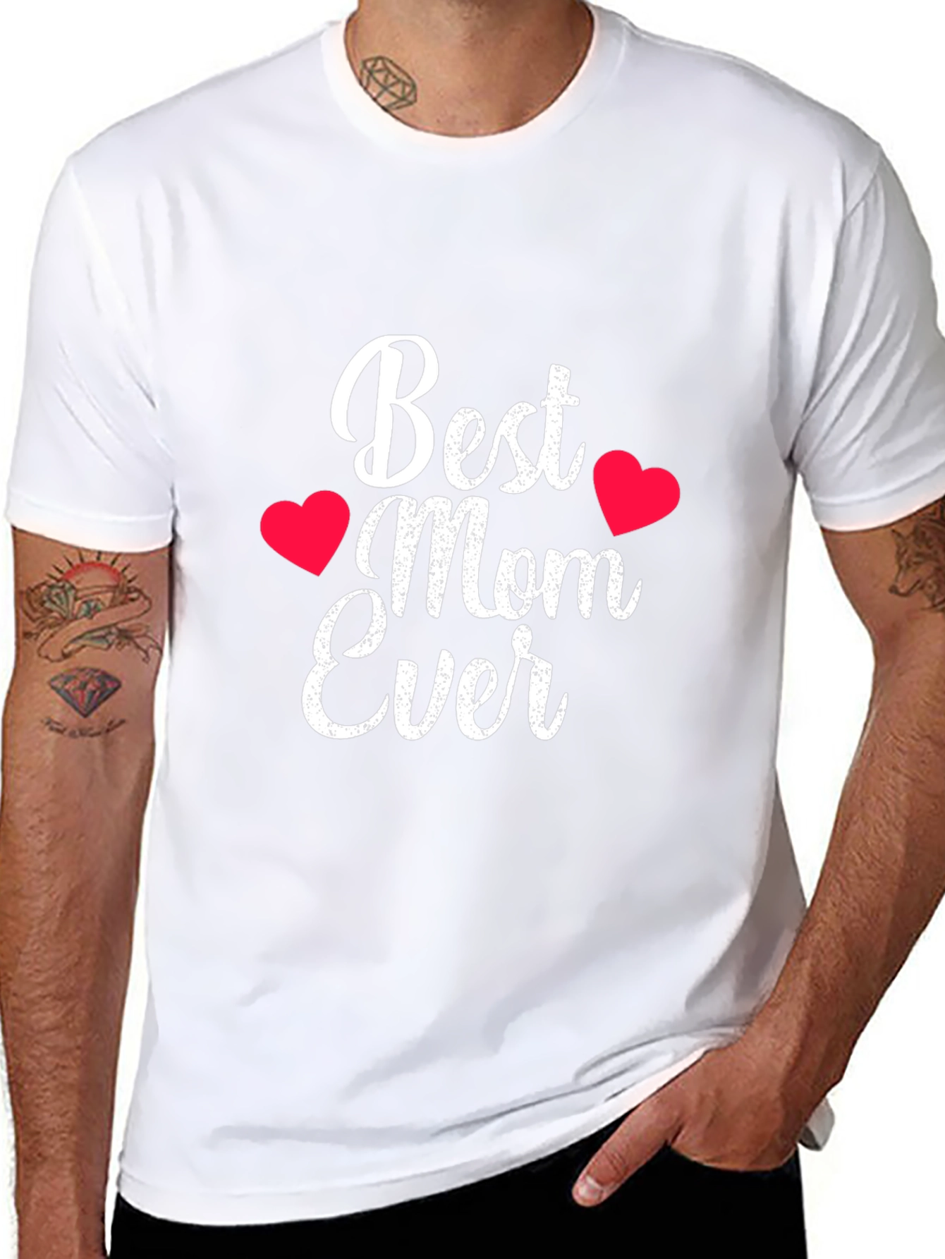 Best Mom Ever T-Shirt - Heart Accents