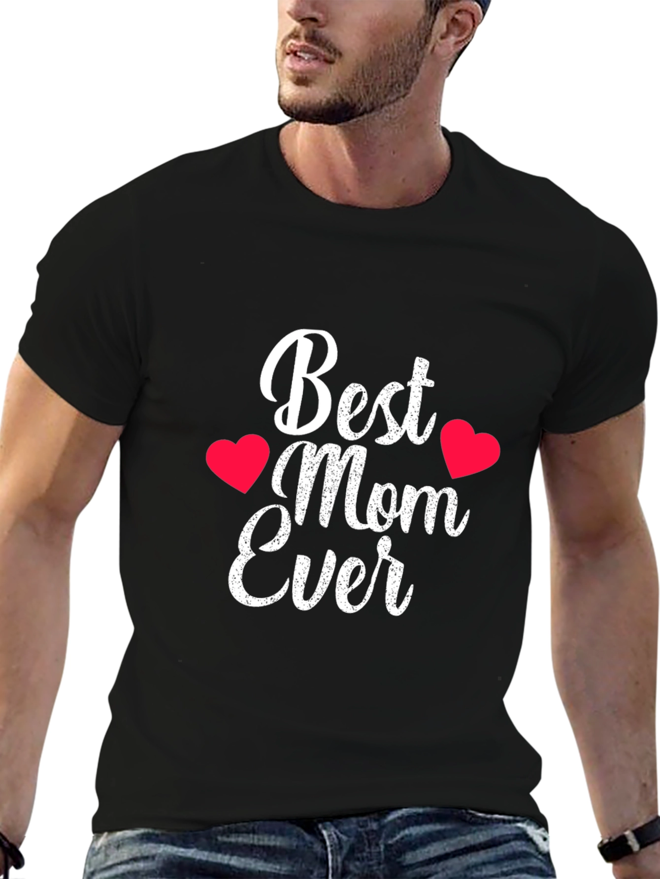 Best Mom Ever T-Shirt - Heart Accents