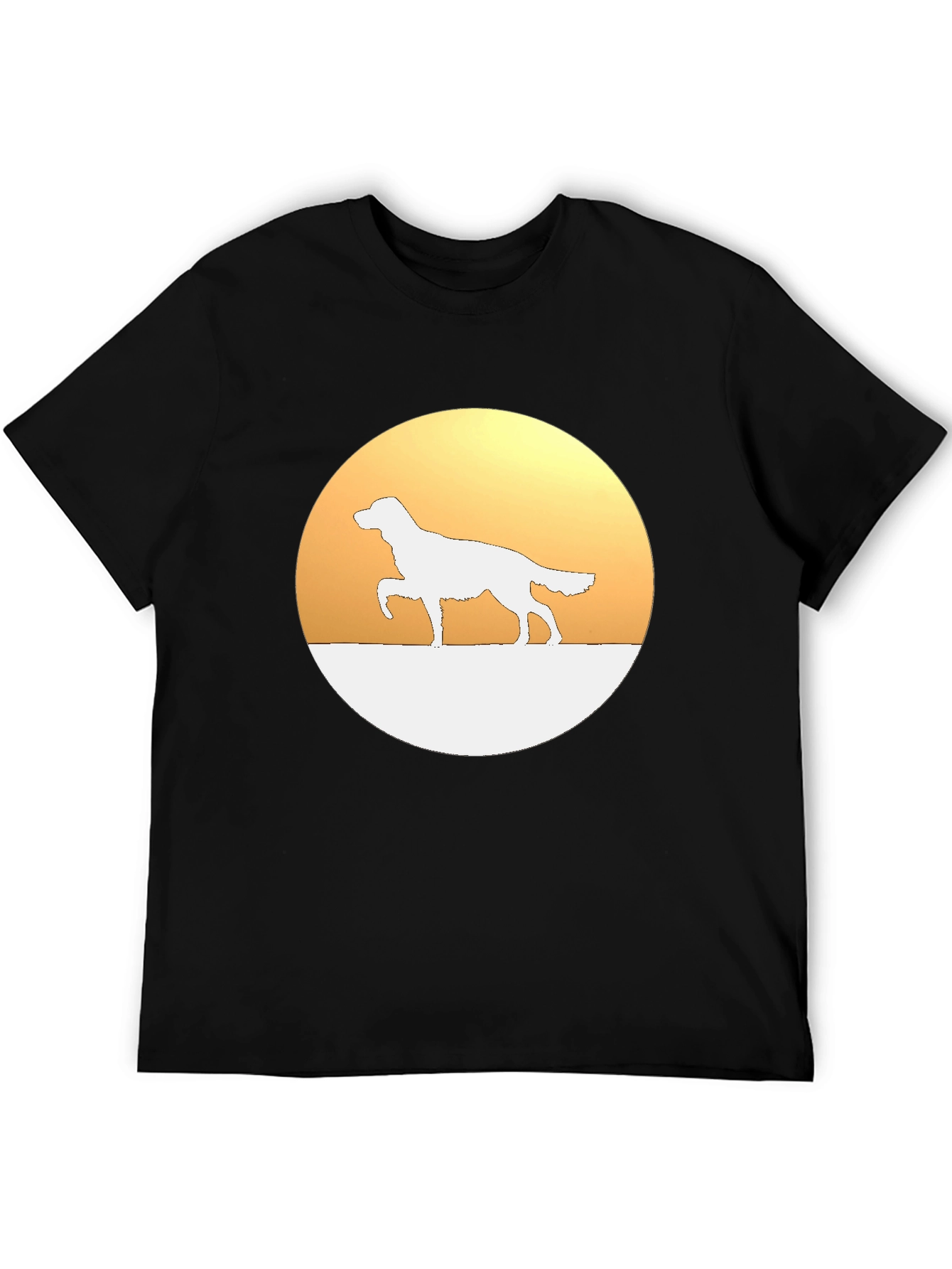 Dog Silhouette Graphic Tee - Black
