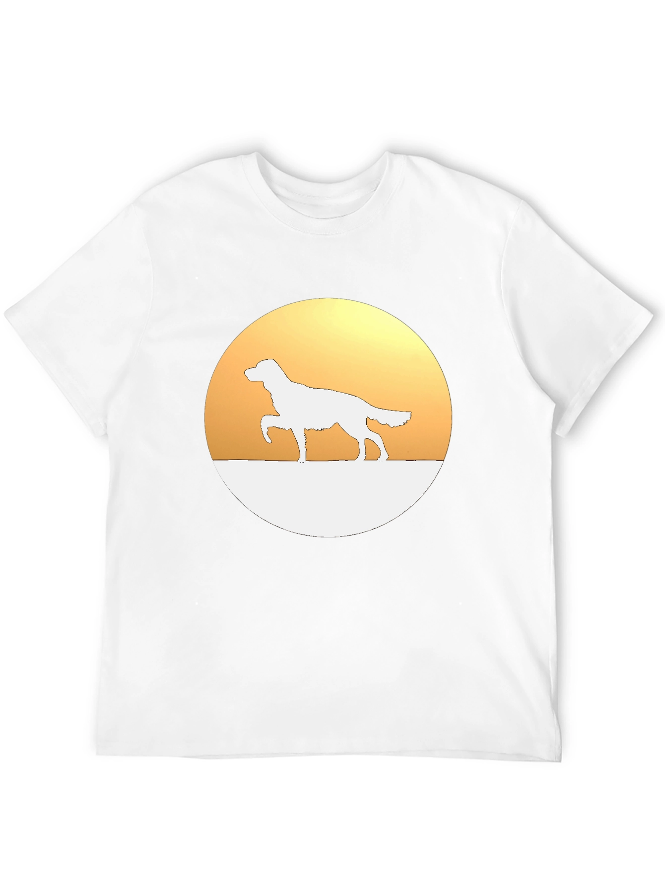 Dog Silhouette Graphic Tee - Black