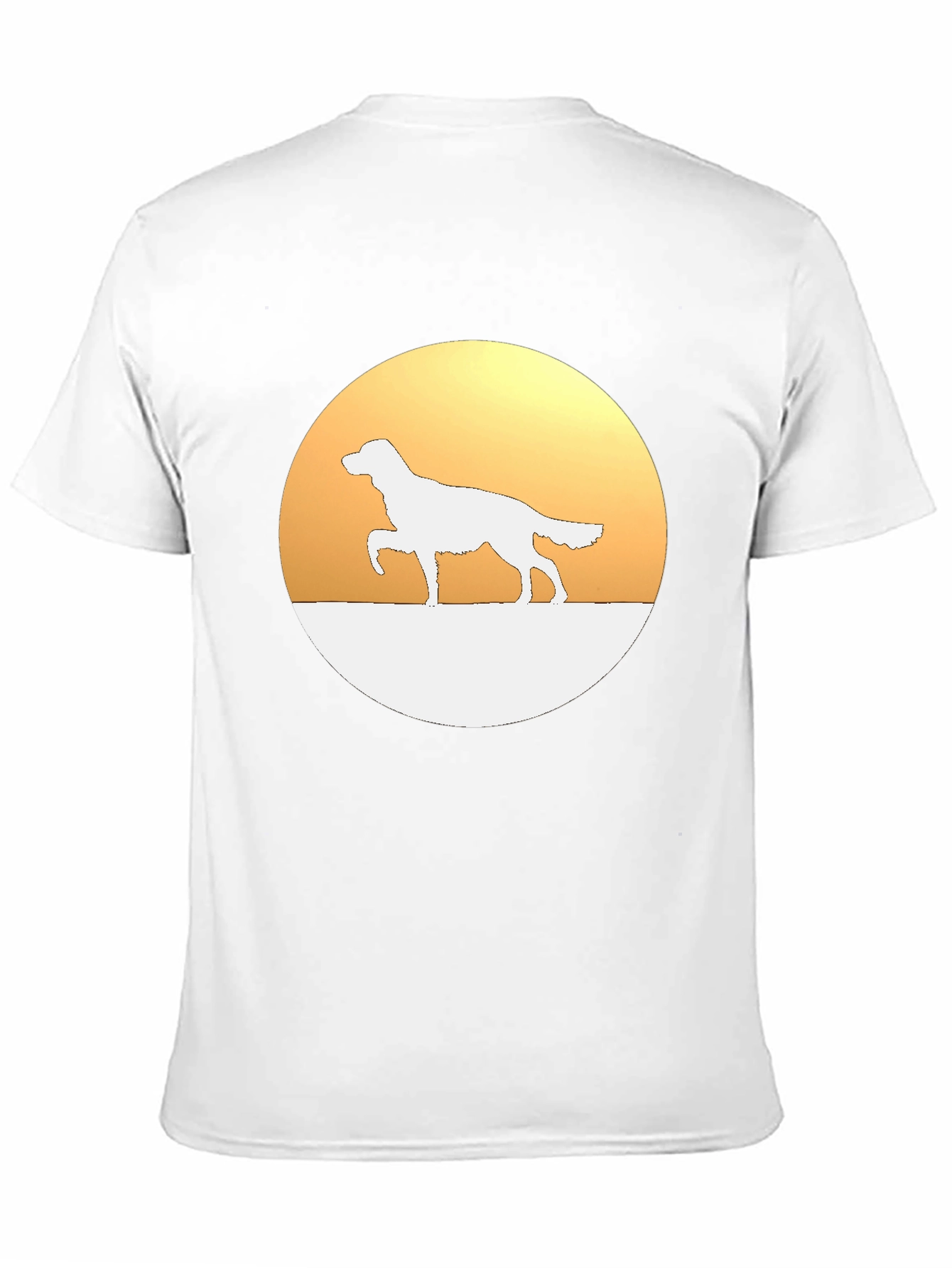 Dog Silhouette Graphic Tee - Black