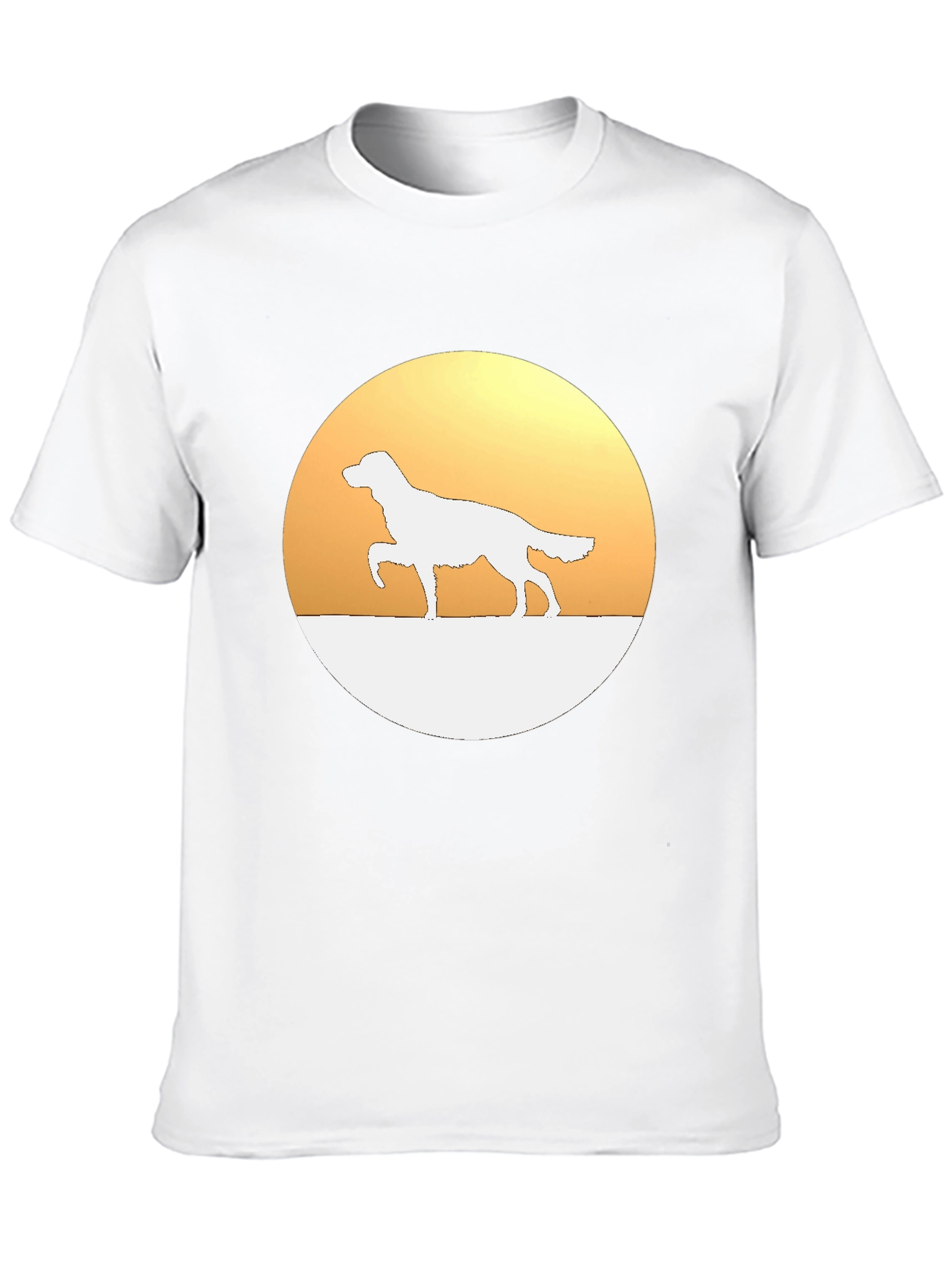 Dog Silhouette Graphic Tee - Black