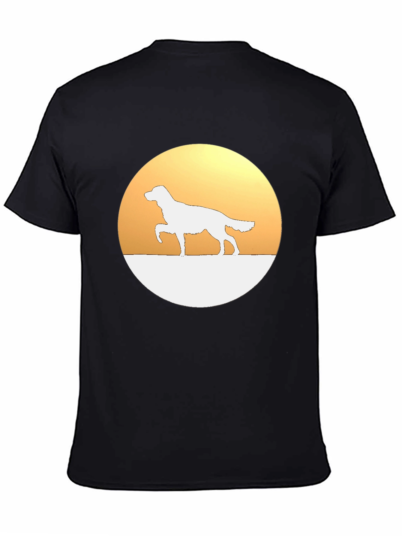 Dog Silhouette Graphic Tee - Black