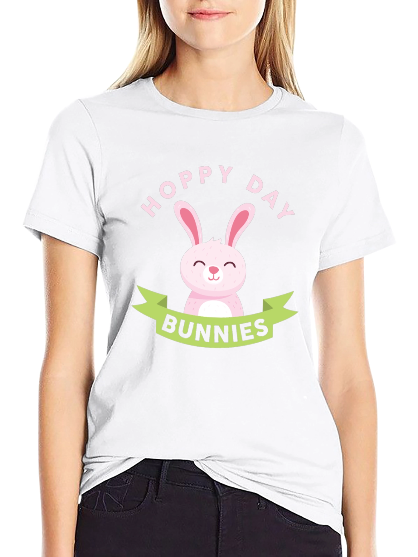 Hoppy Day Bunnies T-Shirt - Cute Easter Tee