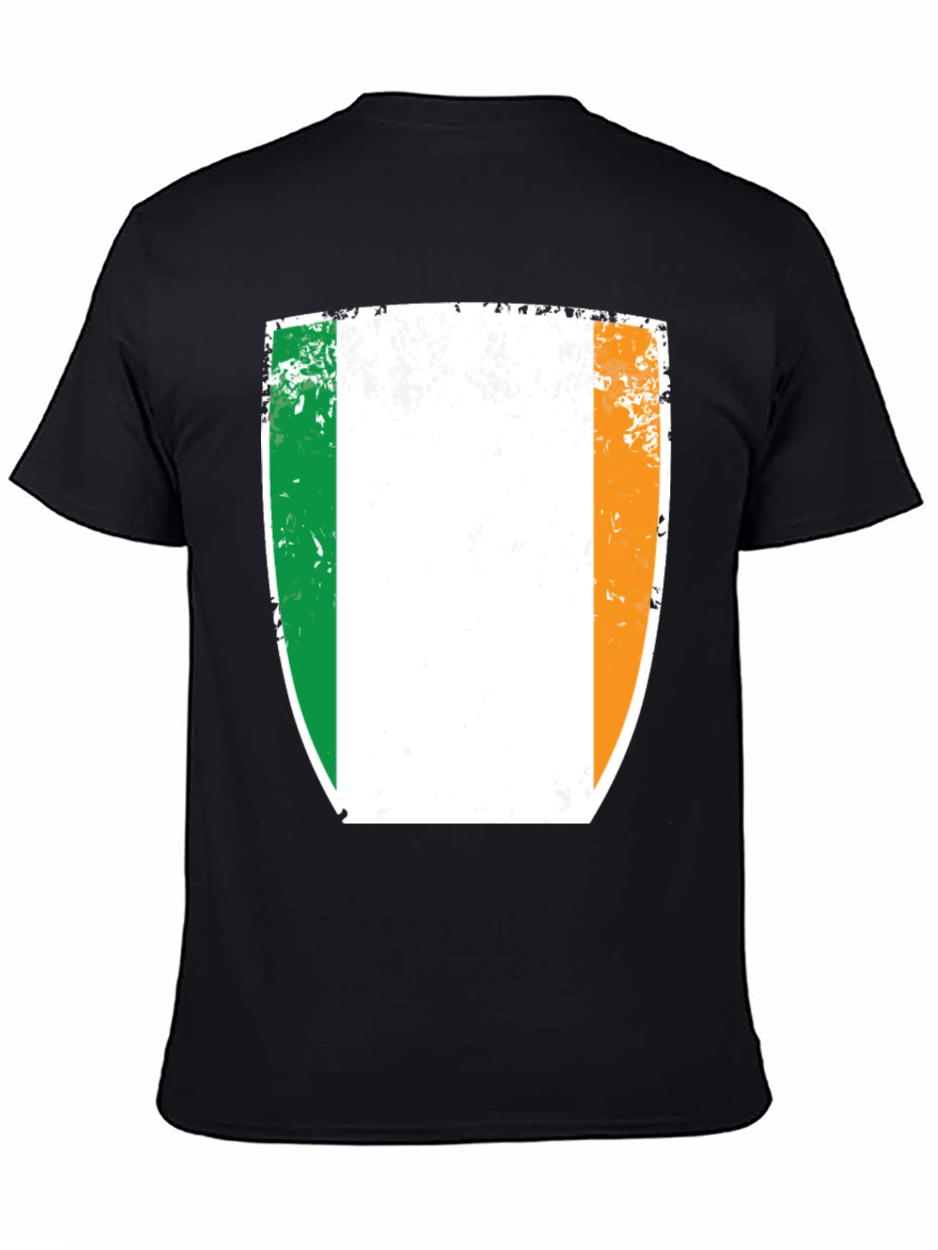 Irish Flag Shield Black T-Shirt