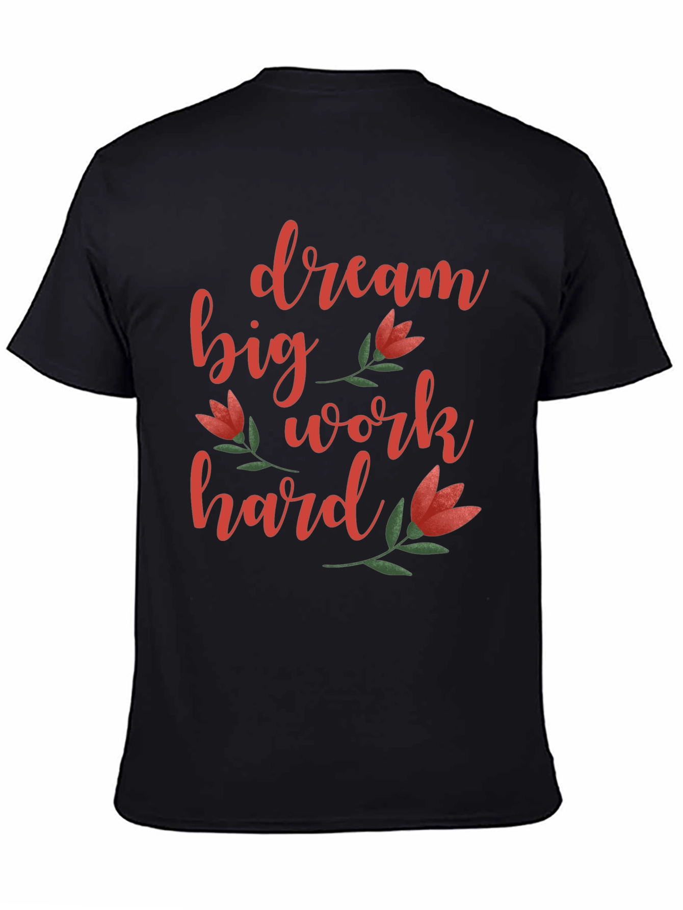 Dream Big T-Shirt - Black Cotton Graphic Tee