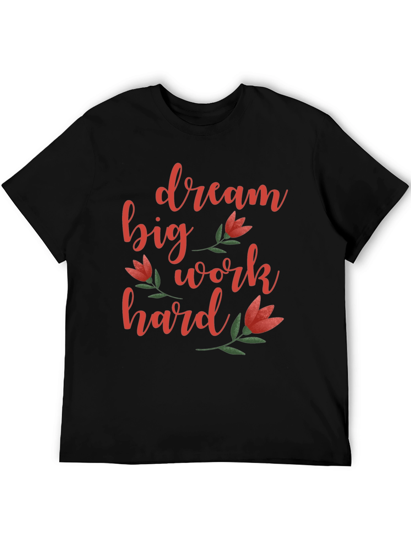Dream Big T-Shirt - Black Cotton Graphic Tee