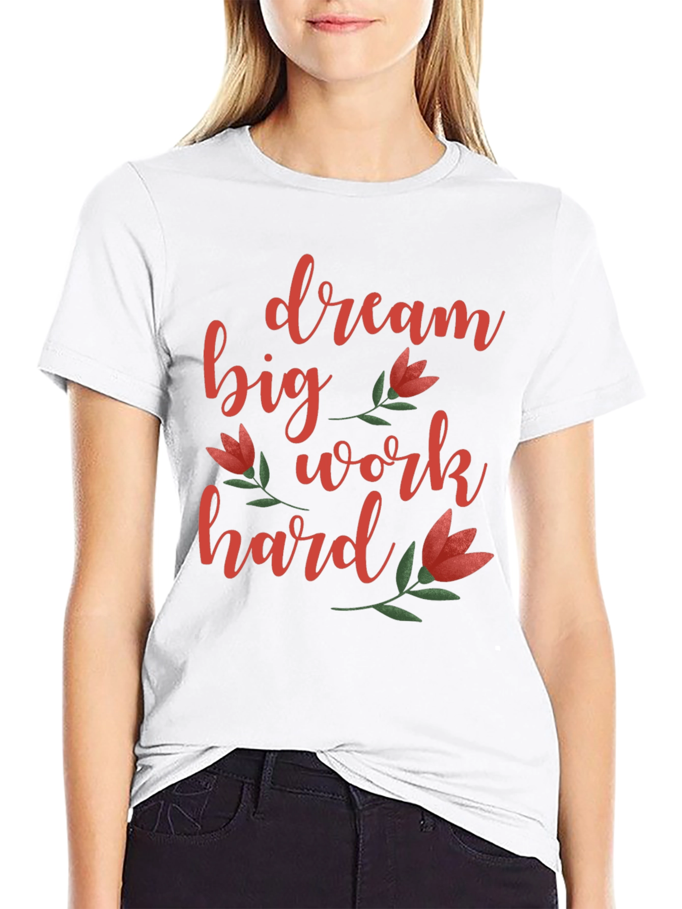 Dream Big T-Shirt - Black Cotton Graphic Tee
