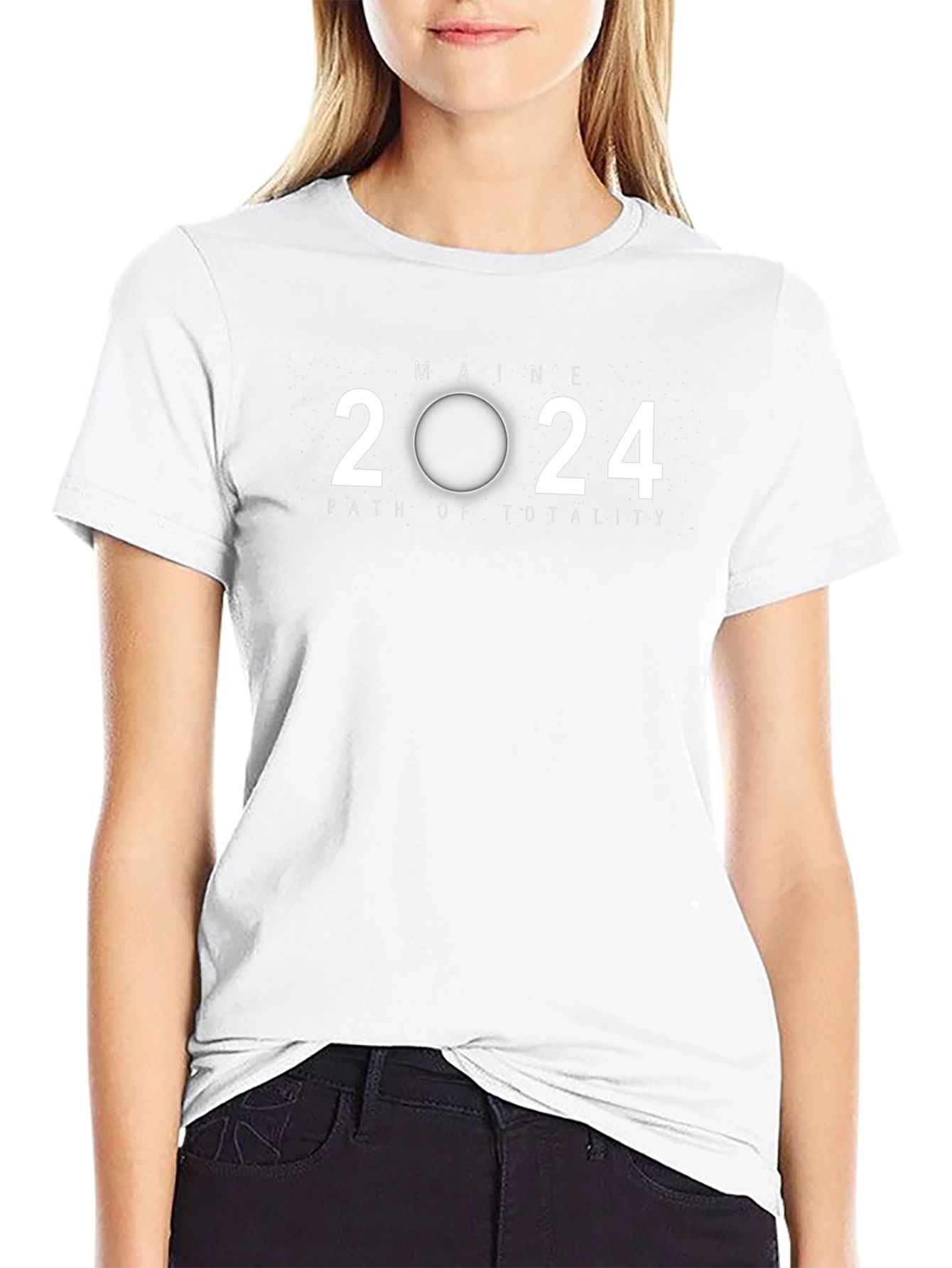 Maine 2024 Path of Totality Black T-Shirt