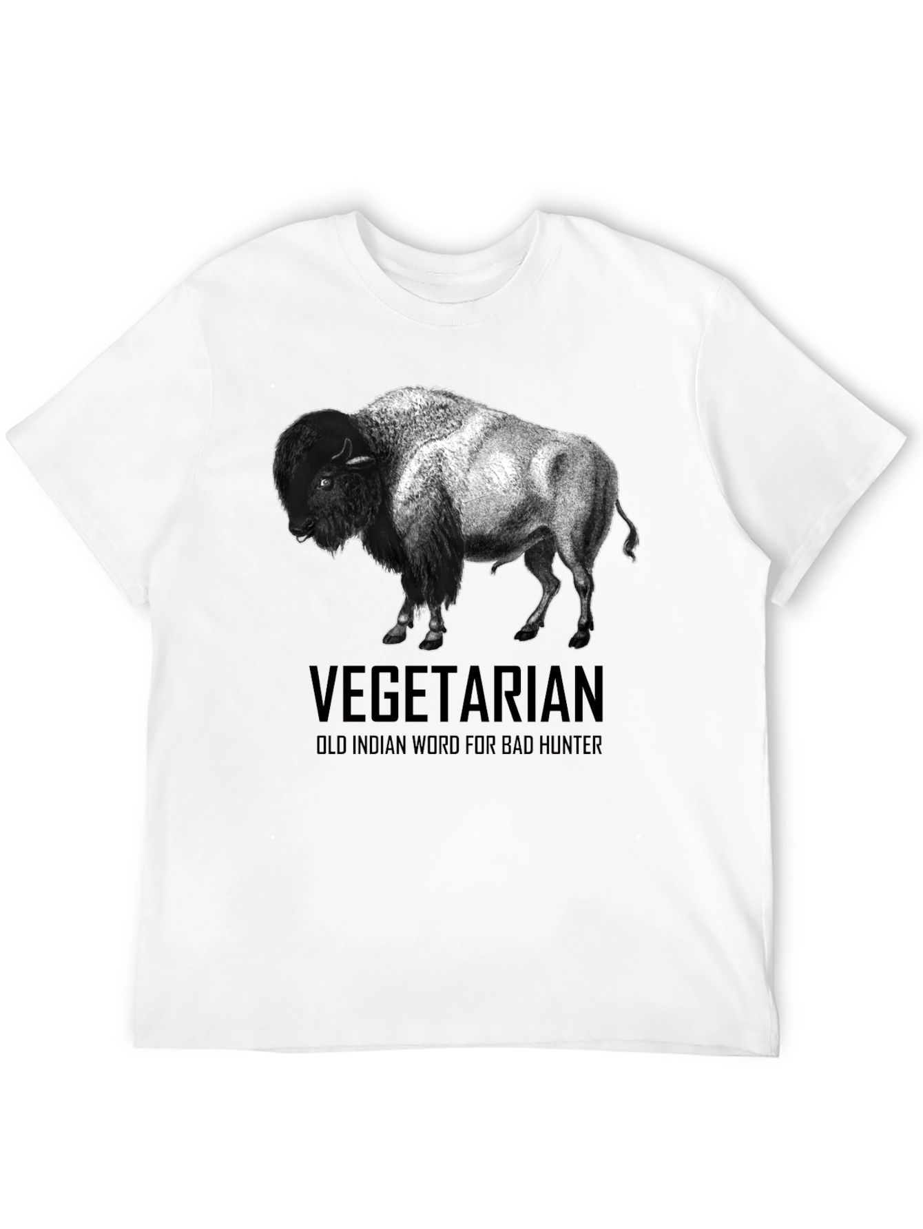 Vegetarian Bison T-Shirt - Funny Graphic Tee