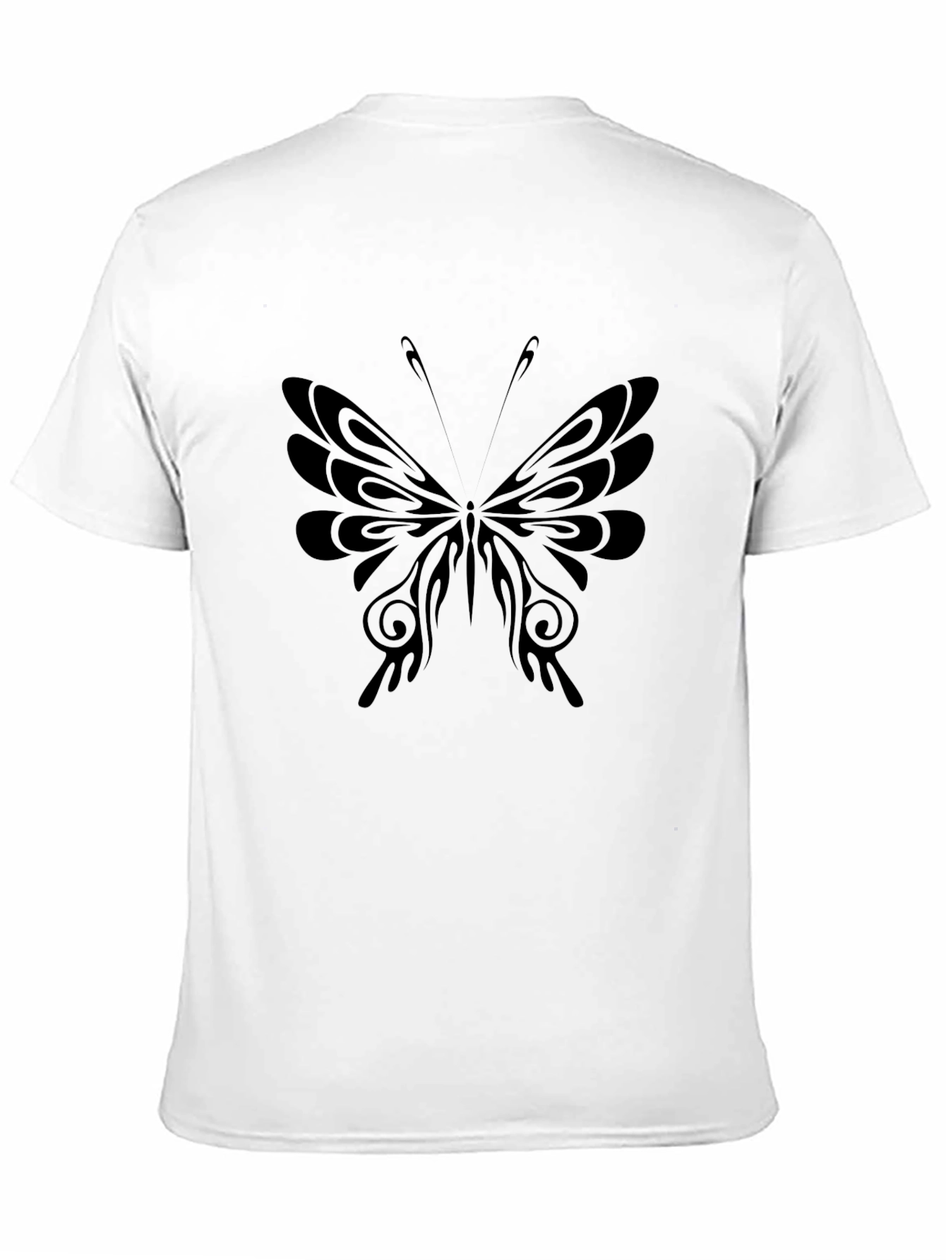 Butterfly Graphic Tee - Casual Black T-Shirt