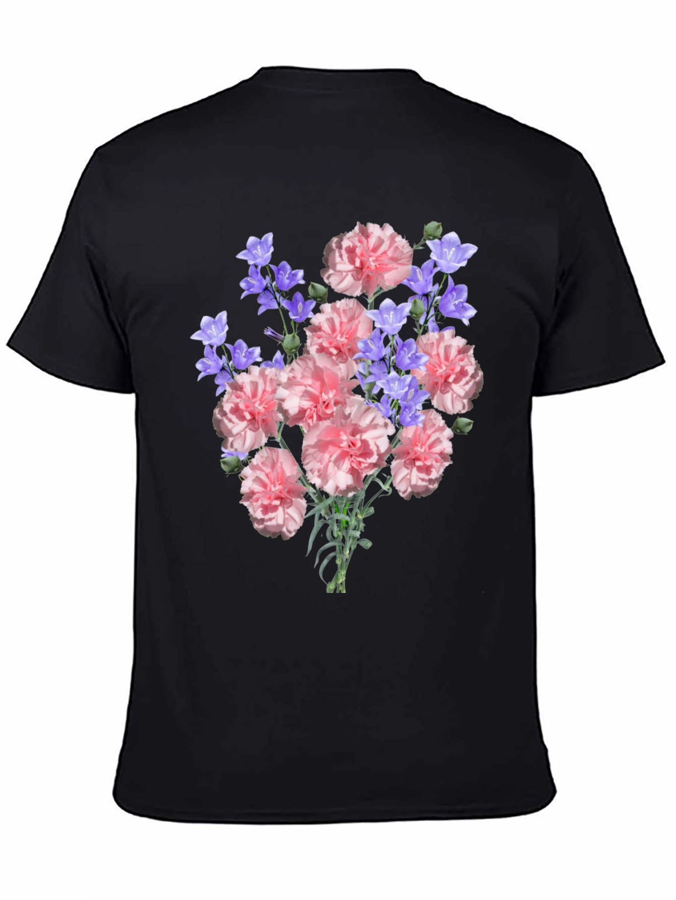 Floral Bouquet Graphic T-Shirt - Black