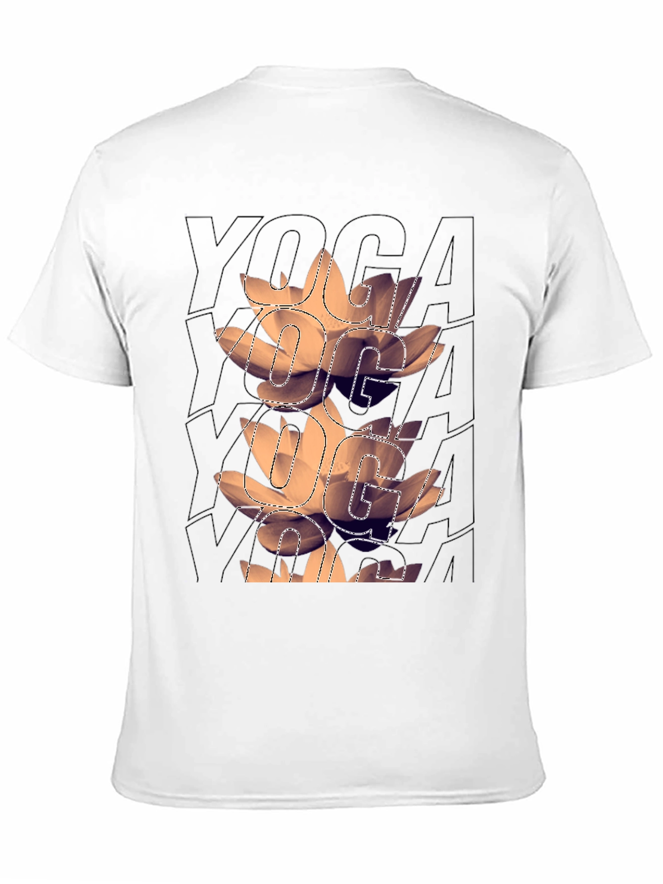 Yoga Lotus Graphic Black T-Shirt