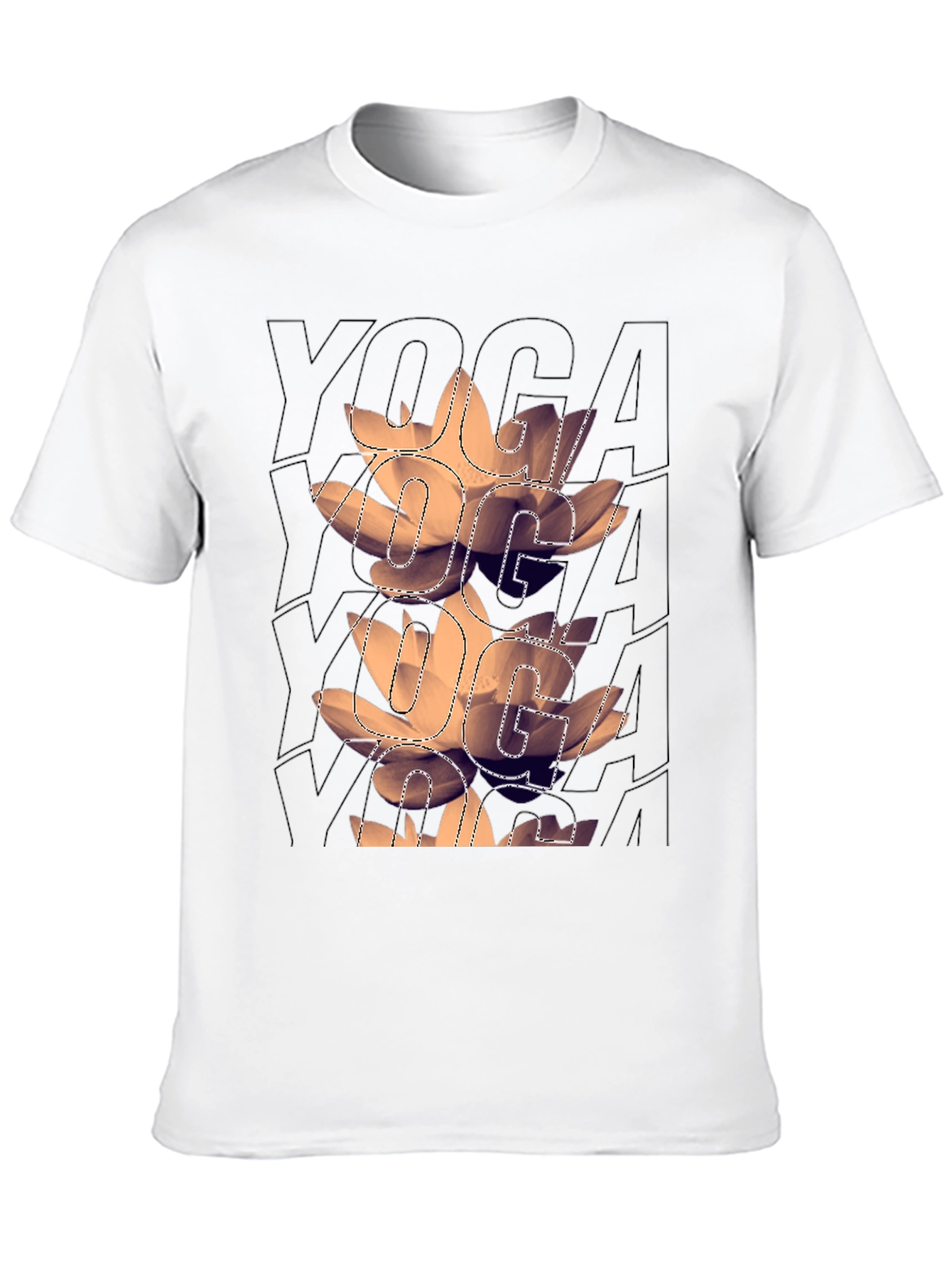 Yoga Lotus Graphic Black T-Shirt