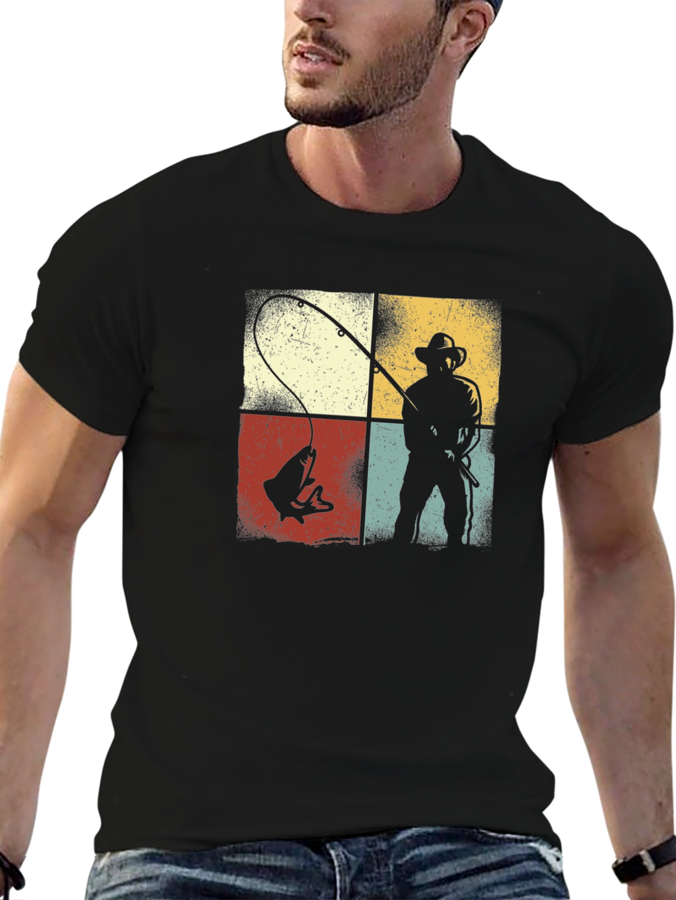 Retro Fishing Graphic T-Shirt