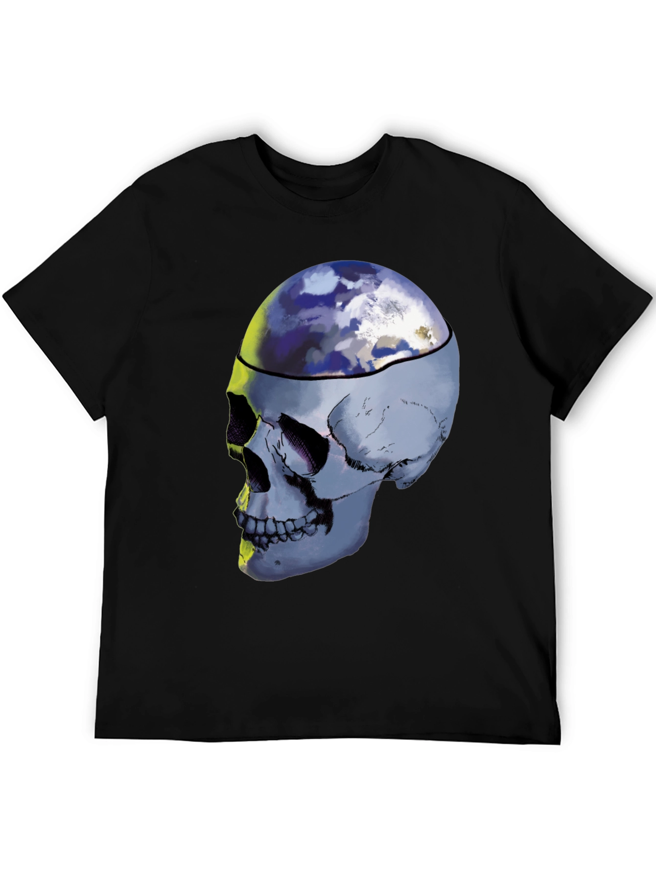 Skull Earth Graphic Tee - Unique Design