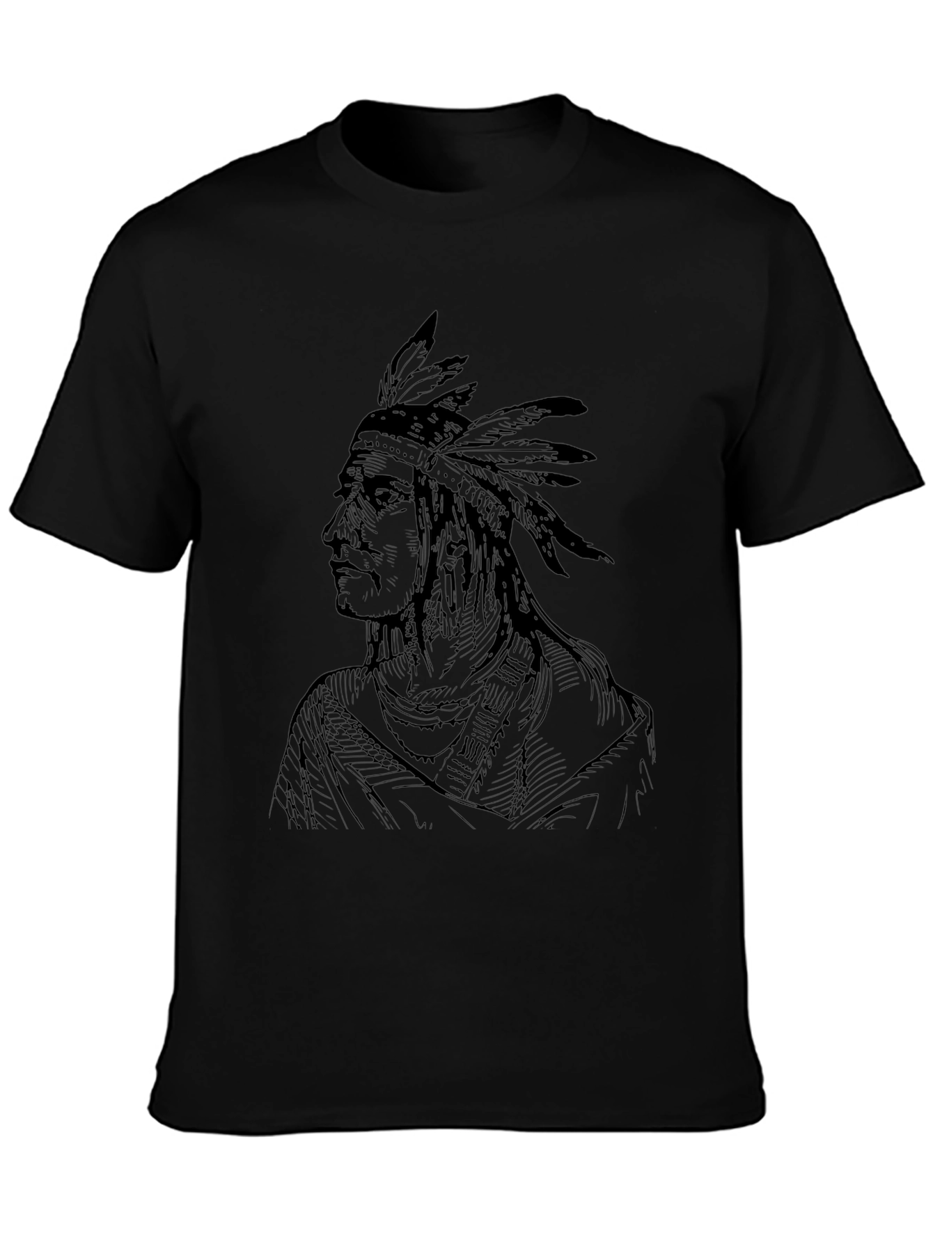 Native American Chief Graphic T-Shirt