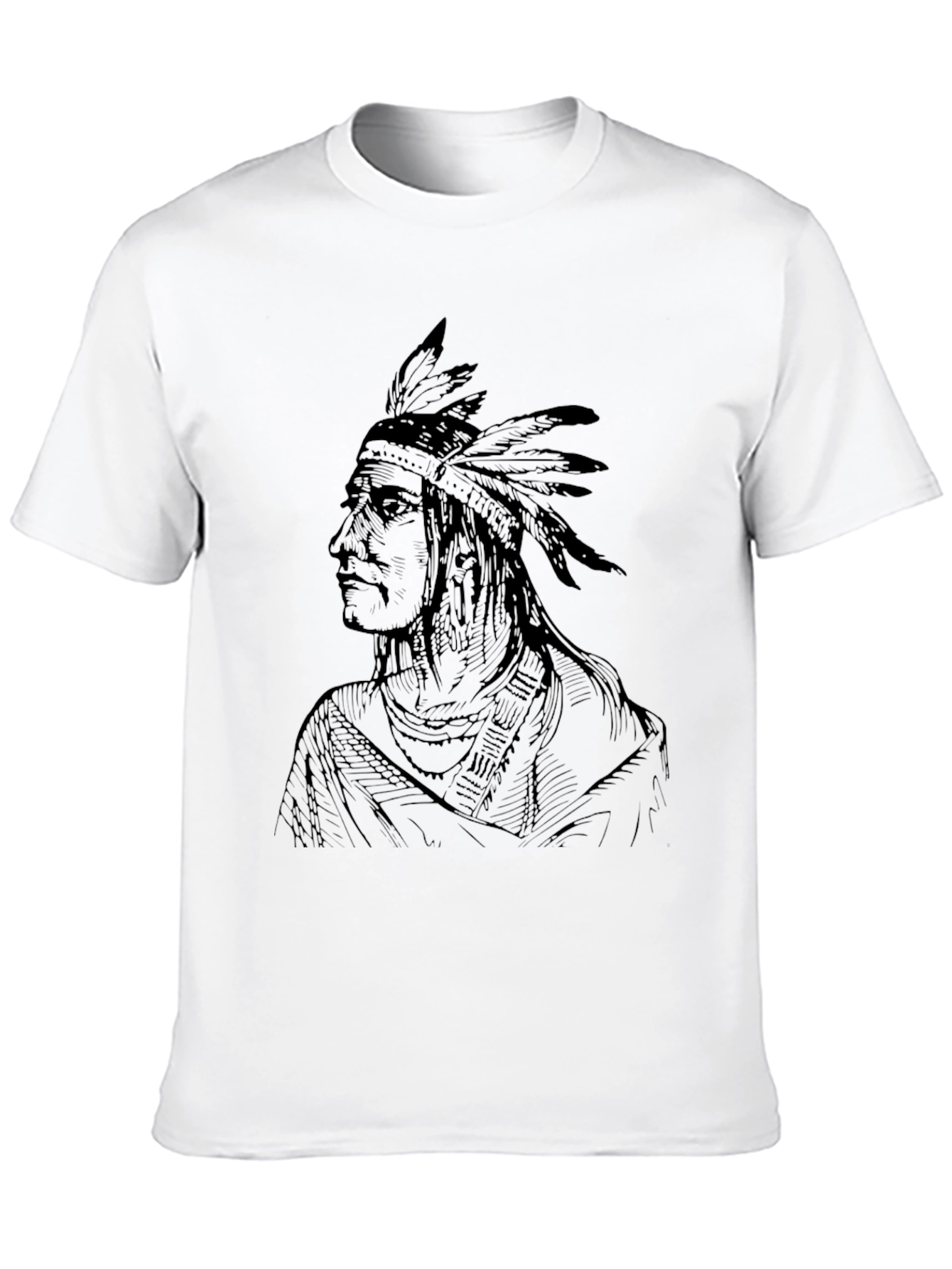 Native American Chief Graphic T-Shirt